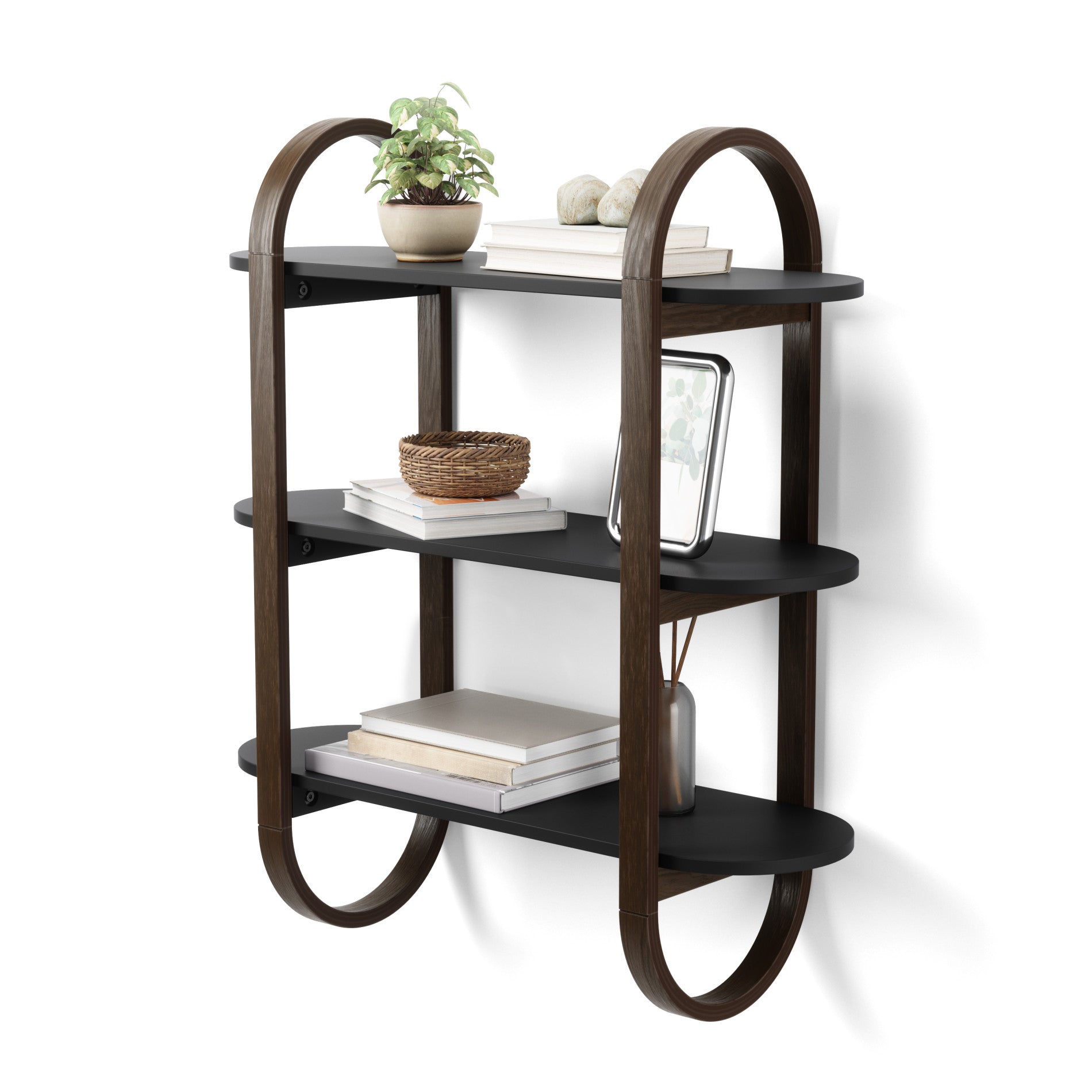 Bellwood Floating Wall Shelf - Rustic Wood Wall Decor for Living Room, Bedroom, Bathroom - Perfect for Displaying Books, Plants & Home Decor