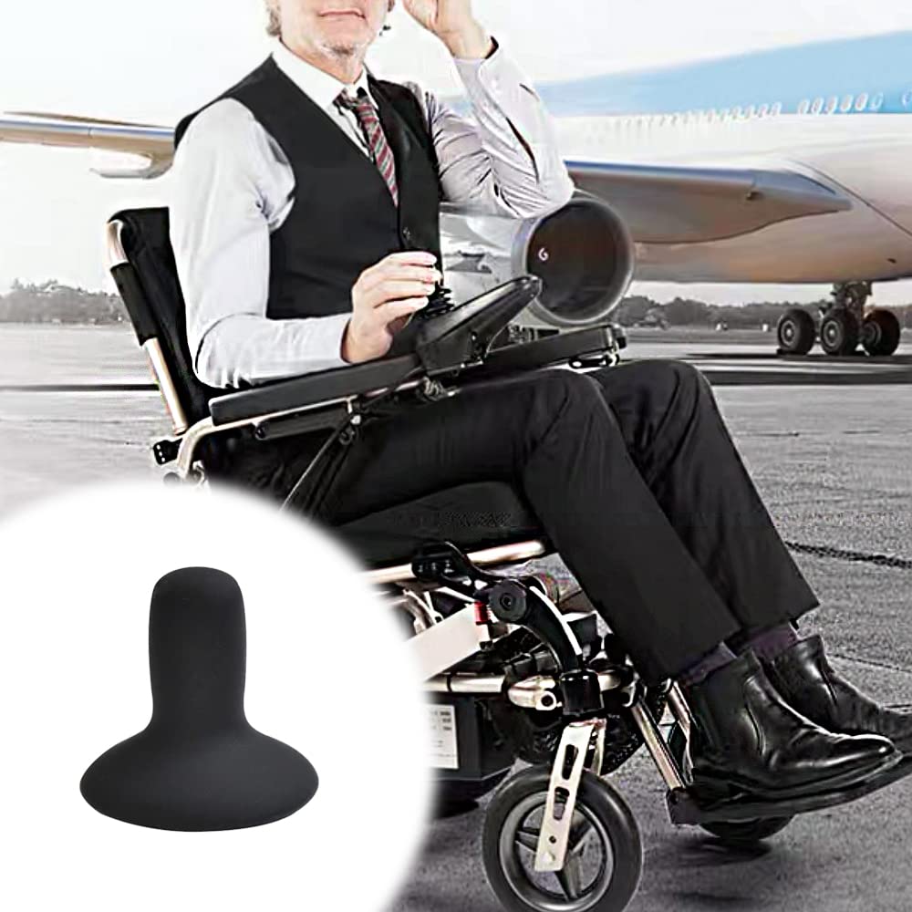 Premium Electric Wheelchair Joystick - Rubber Shark Drive Mobility Knob with Button for Power Wheelchairs | Easy Control for Indoor/Outdoor Use | Ideal for Seniors & Disabled Users
