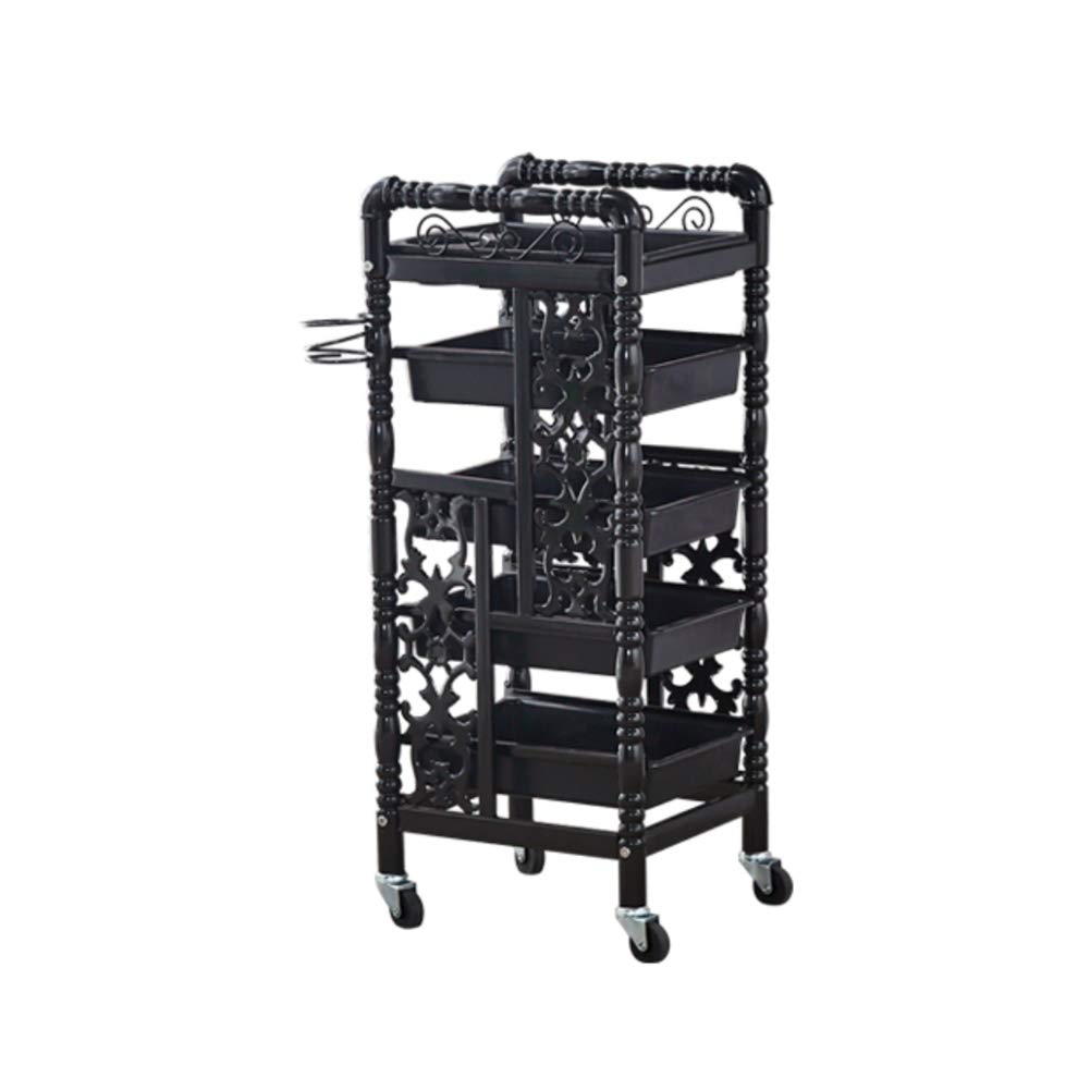 GFE Salon Trolley Cart - Professional Hair Styling Mobile Tool Organizer for Barber Shop, Beauty Salon & Hairdressing Services - Perfect for Hair Dyeing, Styling & Storage