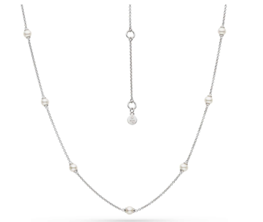 Astoria Pearl Station Necklace - Elegant Layered Jewelry for Women | Perfect for Weddings, Parties & Everyday Wear