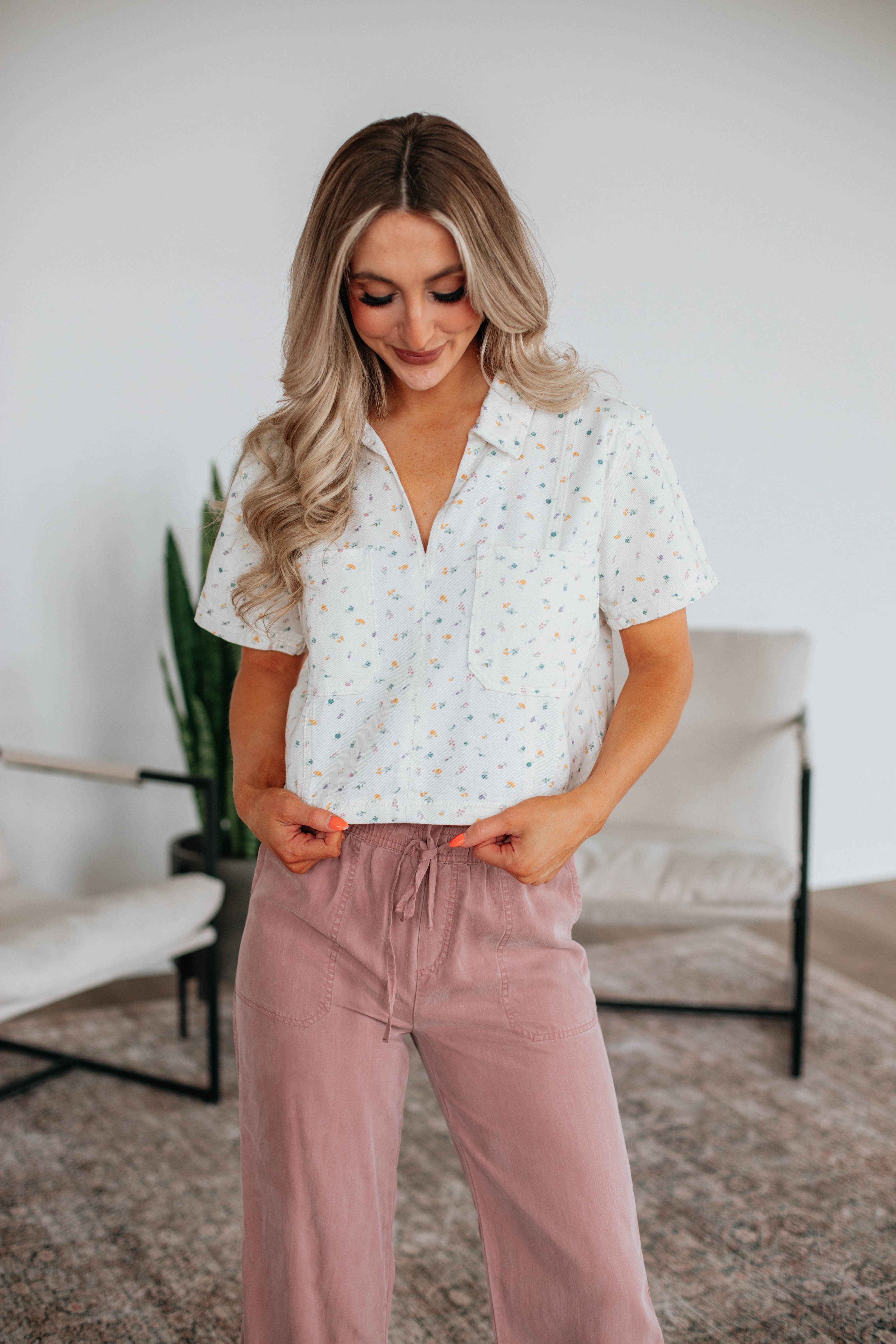Buy Myself Flowers Top - Women's Floral Print Blouse for Casual Wear & Spring Outfits | Perfect for Dates, Office & Weekend Brunch