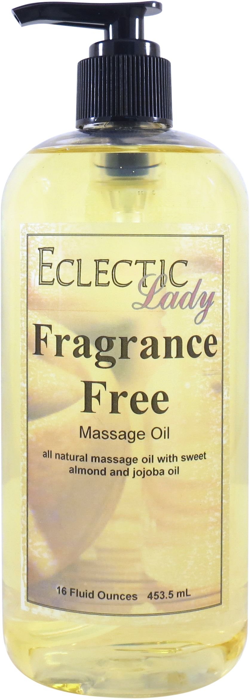 Fragrance Free Massage Oil 16oz - Natural Sweet Almond & Jojoba Oil Blend - Preservative Free - Perfect for Aromatherapy, Relaxation & Spa Treatments - Ideal for Couples Massage, Yoga & Self-Care Routines