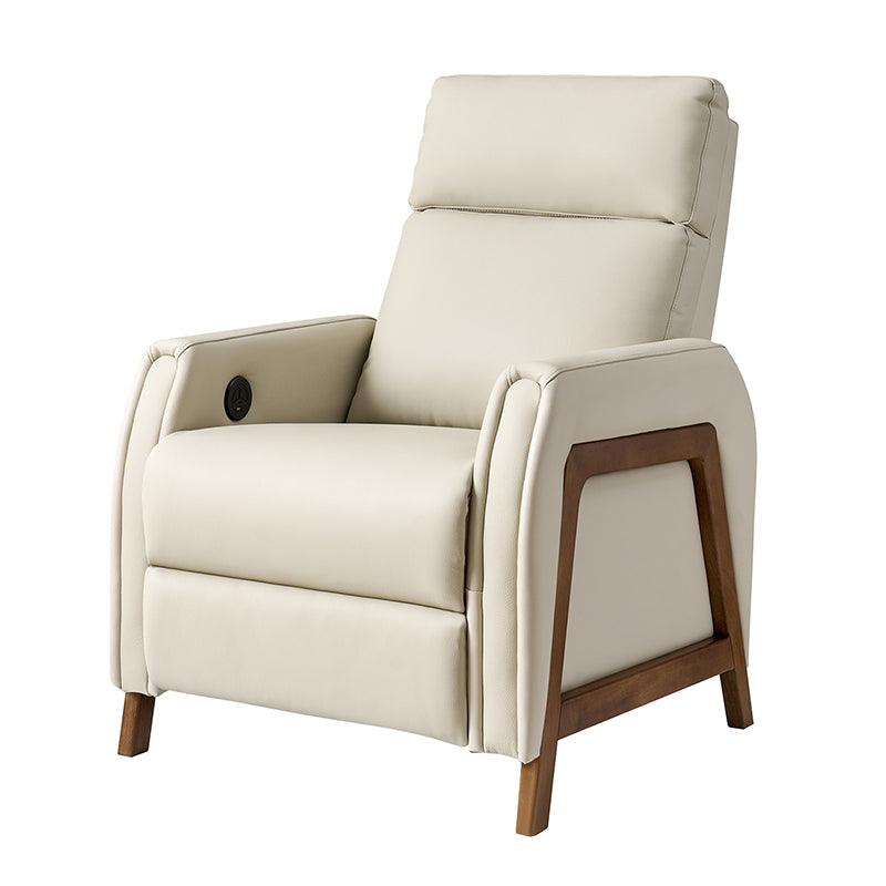 Linzy Genuine Leather Power Recliner Chair - Electric Lift Reclining Sofa for Living Room, Home Theater & Office Comfort (Brown)