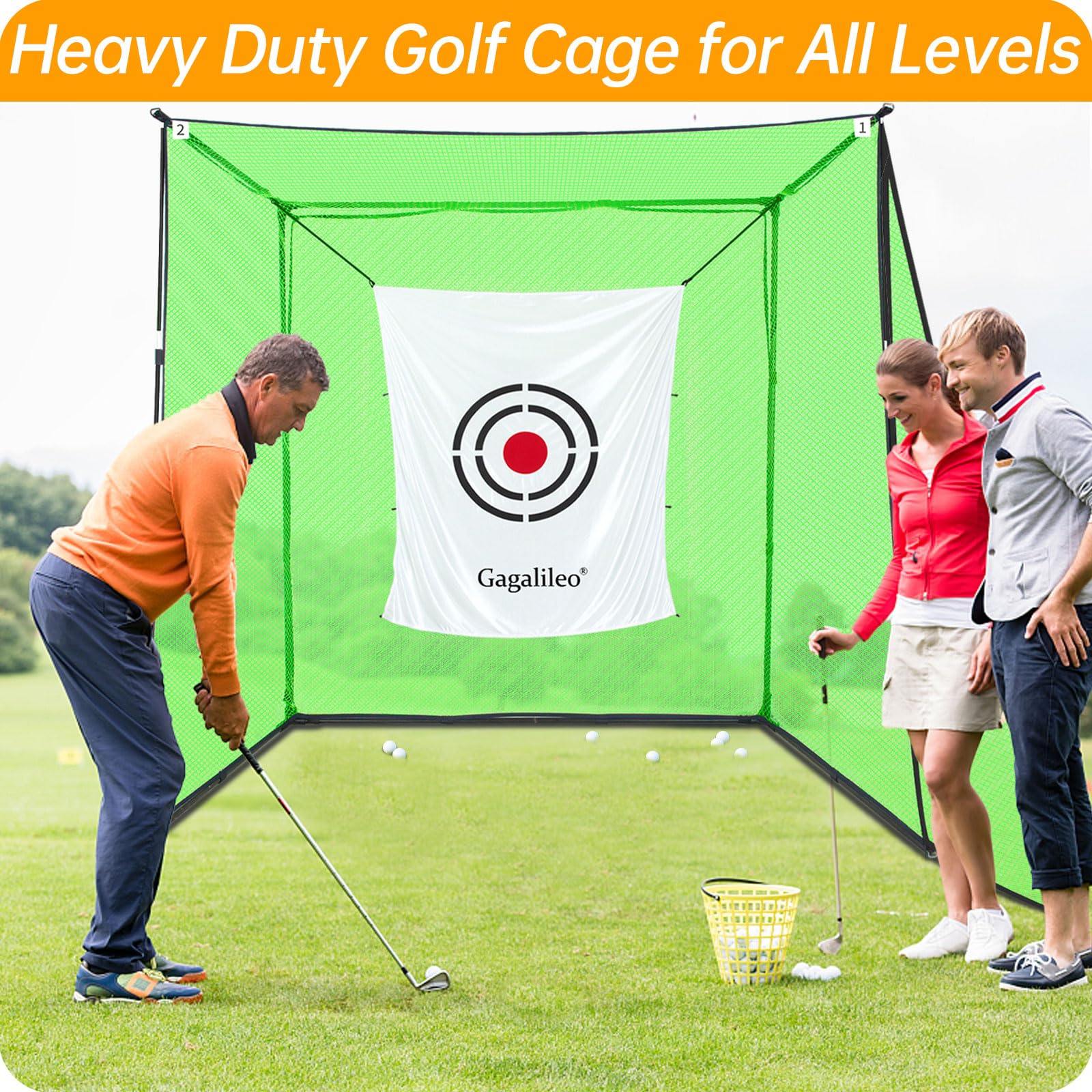 Premium Heavy Duty Golf Practice Hitting Net - Backyard & Indoor Driving Range with Portable Frame | Perfect for Home Training, Backyard Practice & Indoor Golf Sessions