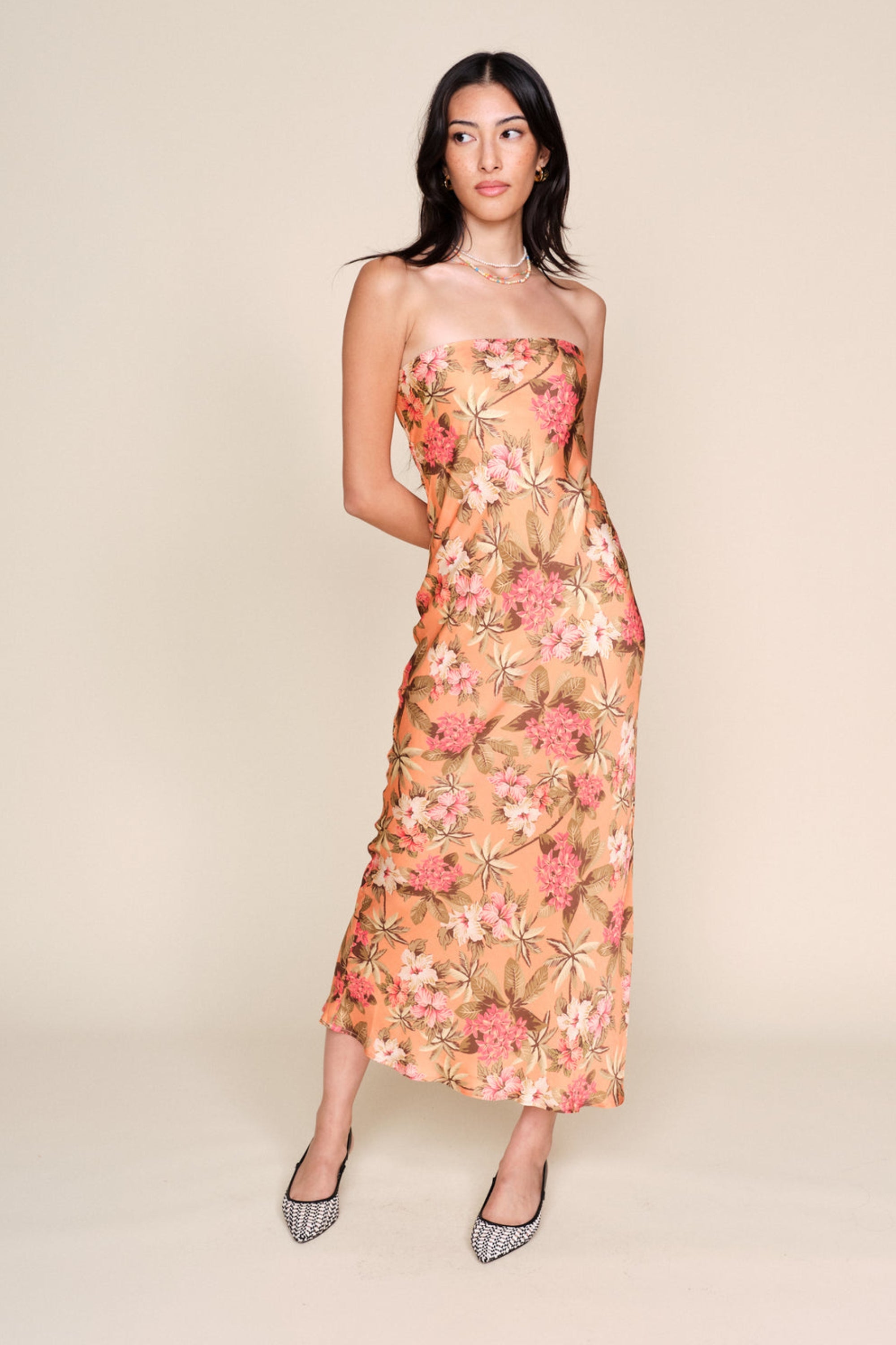 Adeline Floral Print Summer Dress for Women - Elegant & Comfortable A-Line Dress for Beach, Party & Casual Wear