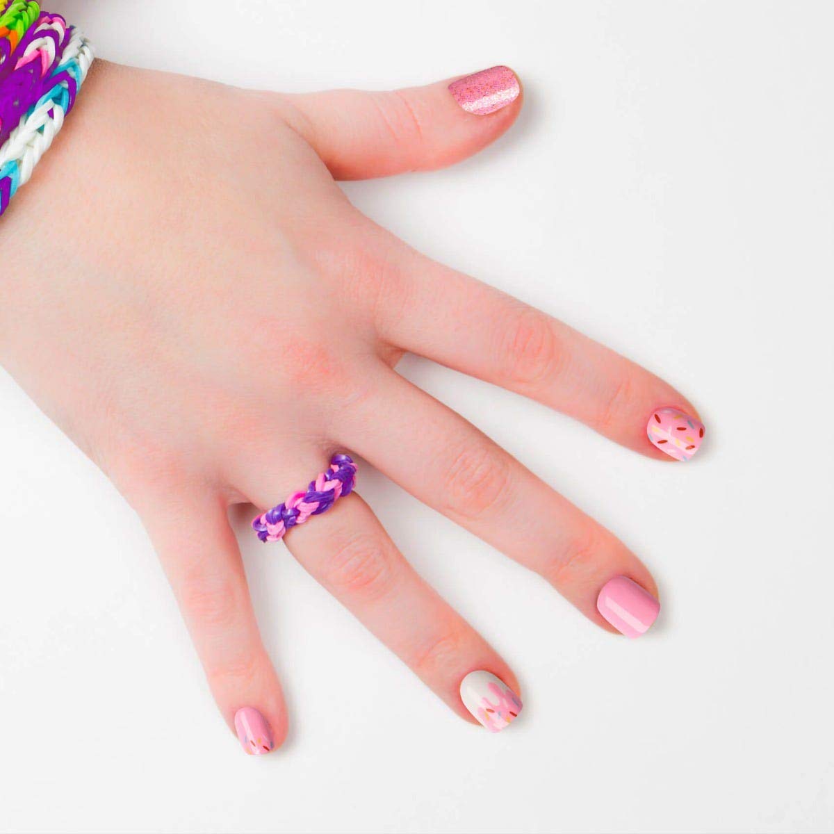 KISS imPRESS No Glue Press On Nails for Kids - Super Duper Pink Fake Nails | 20 Removable Nail Tabs & Mini File | Squoval Shaped Kids Size | Perfect for Birthday Parties, Playdates & Dress Up