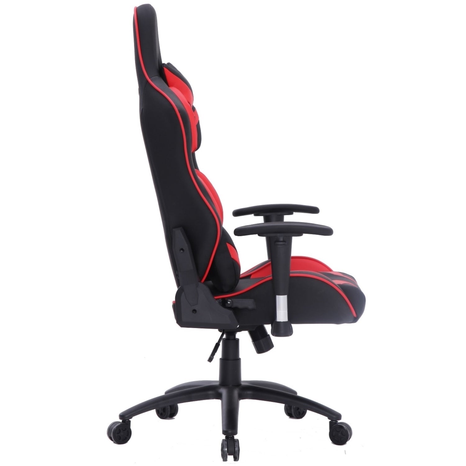 PRO X Series 0077 Gaming Chair - Ergonomic Racing Style with Adjustable Lumbar Support (Black & Red) - Perfect for PC, Console & Office Gaming Setup