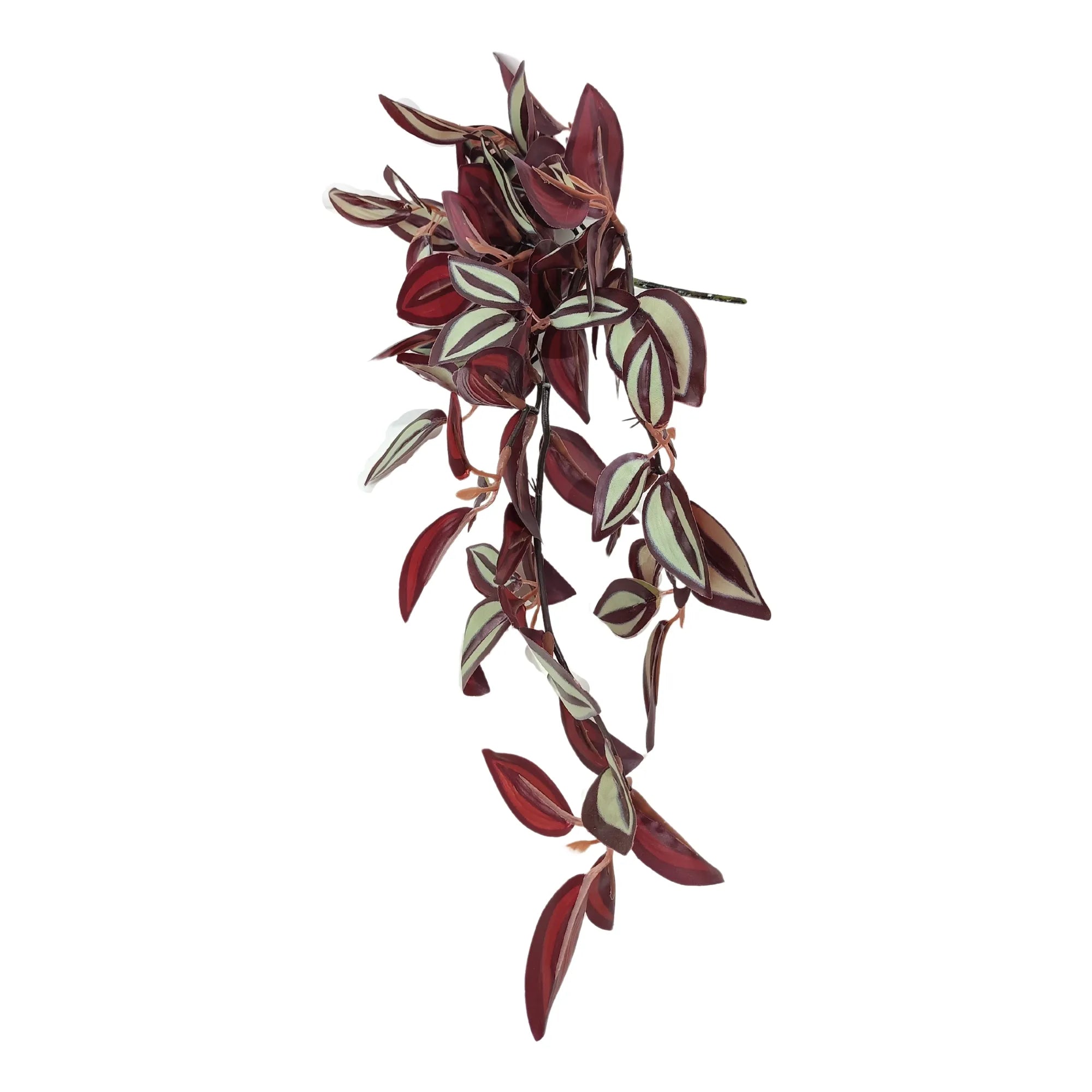 Burgundy Tradescantia Zebrina Hanging Plant - 42cm Artificial Vine for Home Decor, Office & Indoor Greenery