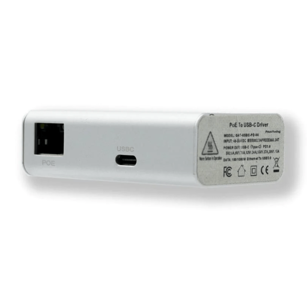 802.3at Gigabit PoE+ to USB-C Adapter with 25W Power Delivery - Perfect for IP Cameras, VoIP Phones & IoT Devices