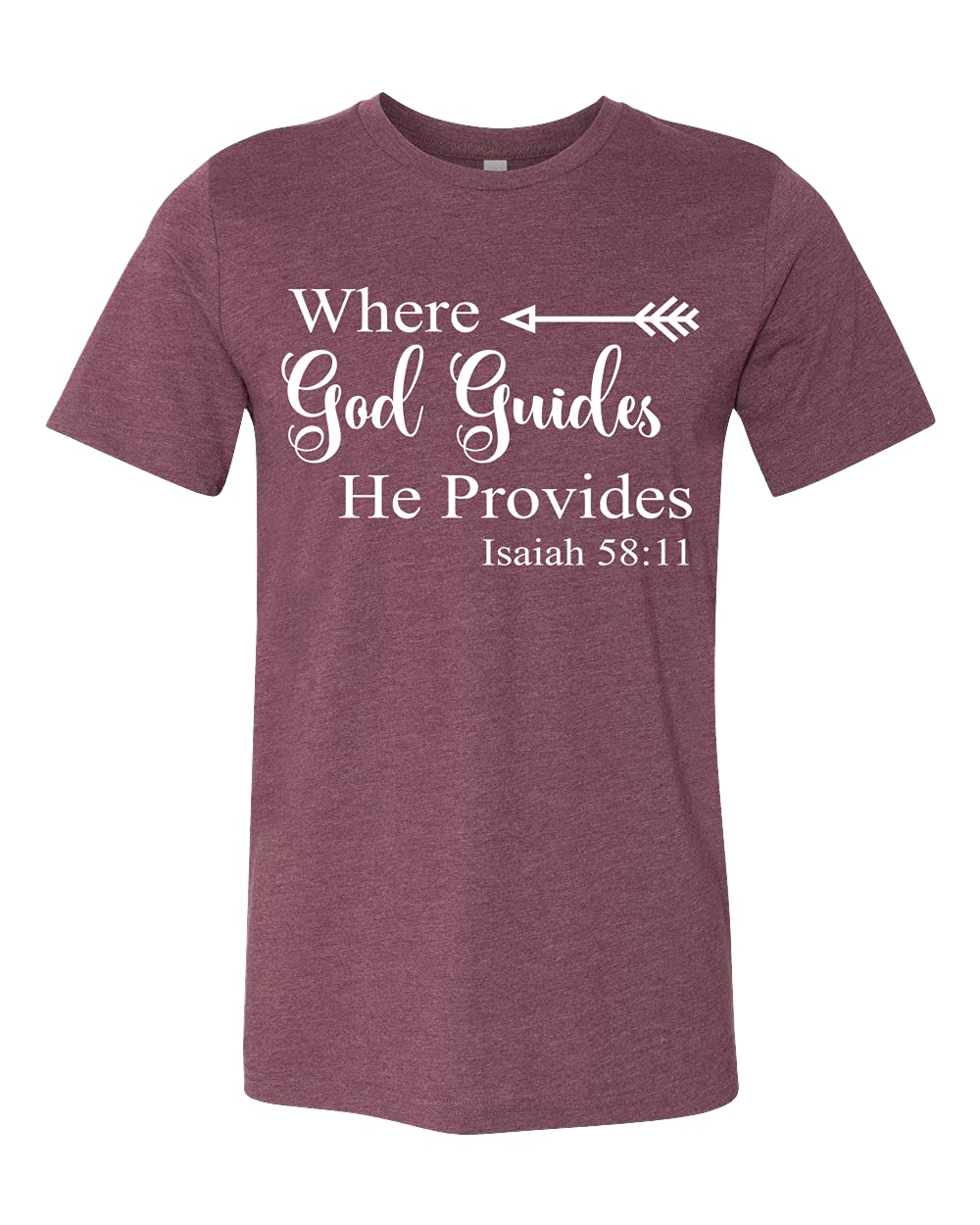 Christian T-Shirts for Men & Women - Faith Based Apparel with Bible Verse Isaiah 58:11 - Inspirational Jesus Shirts for Church, Worship & Daily Wear
