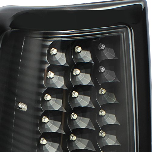AKKON G2 LED Tail Lights Brake Lamps Replacement for 1999-2002 Chevy Silverado & 2003-2009 GMC Sierra Pickup Truck - Black - Enhanced Visibility & Safety for Night Driving & Towing