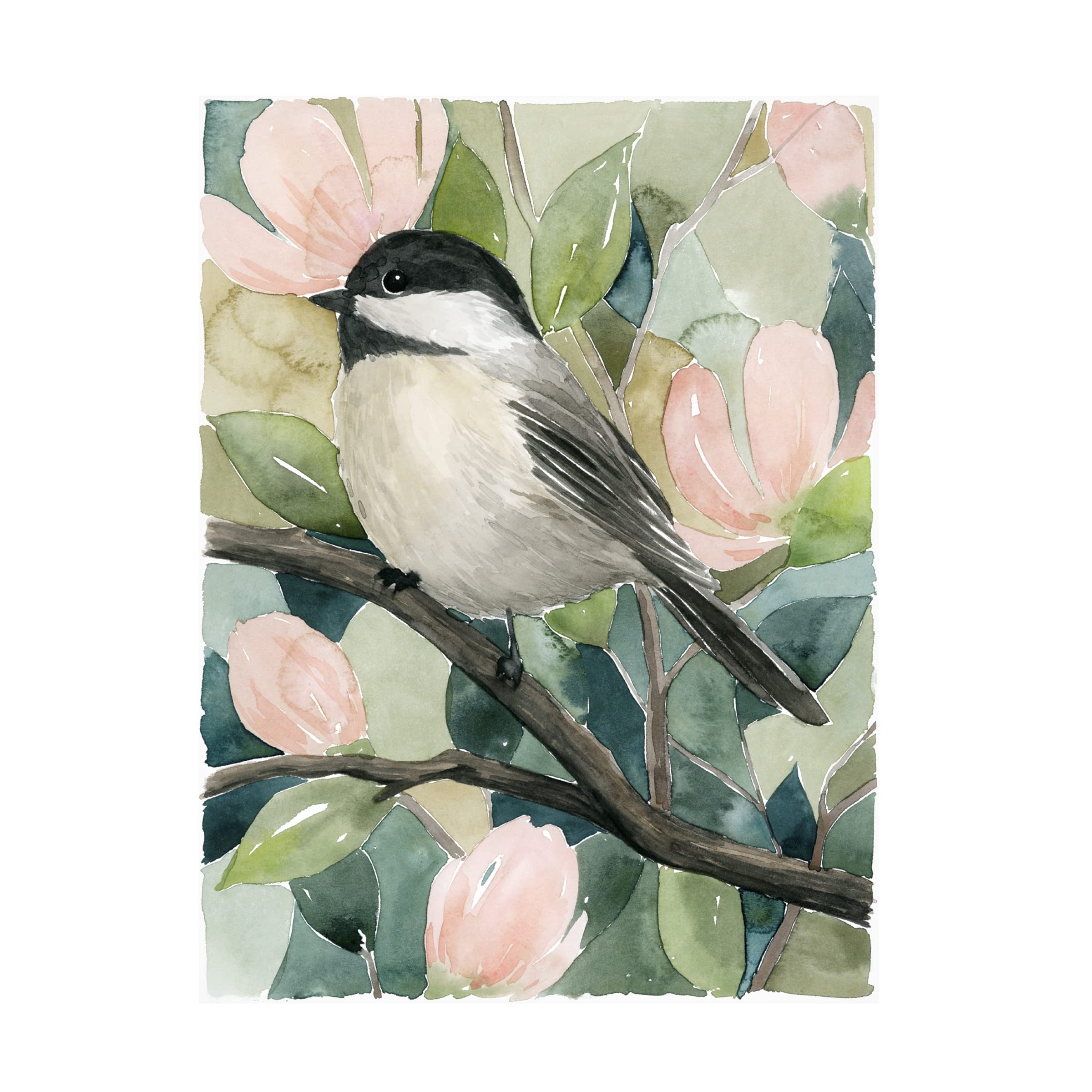 Grace Popp 'Veiled Aviary II' Canvas Wall Art Print - Modern Bird Painting for Living Room, Bedroom & Office Decor