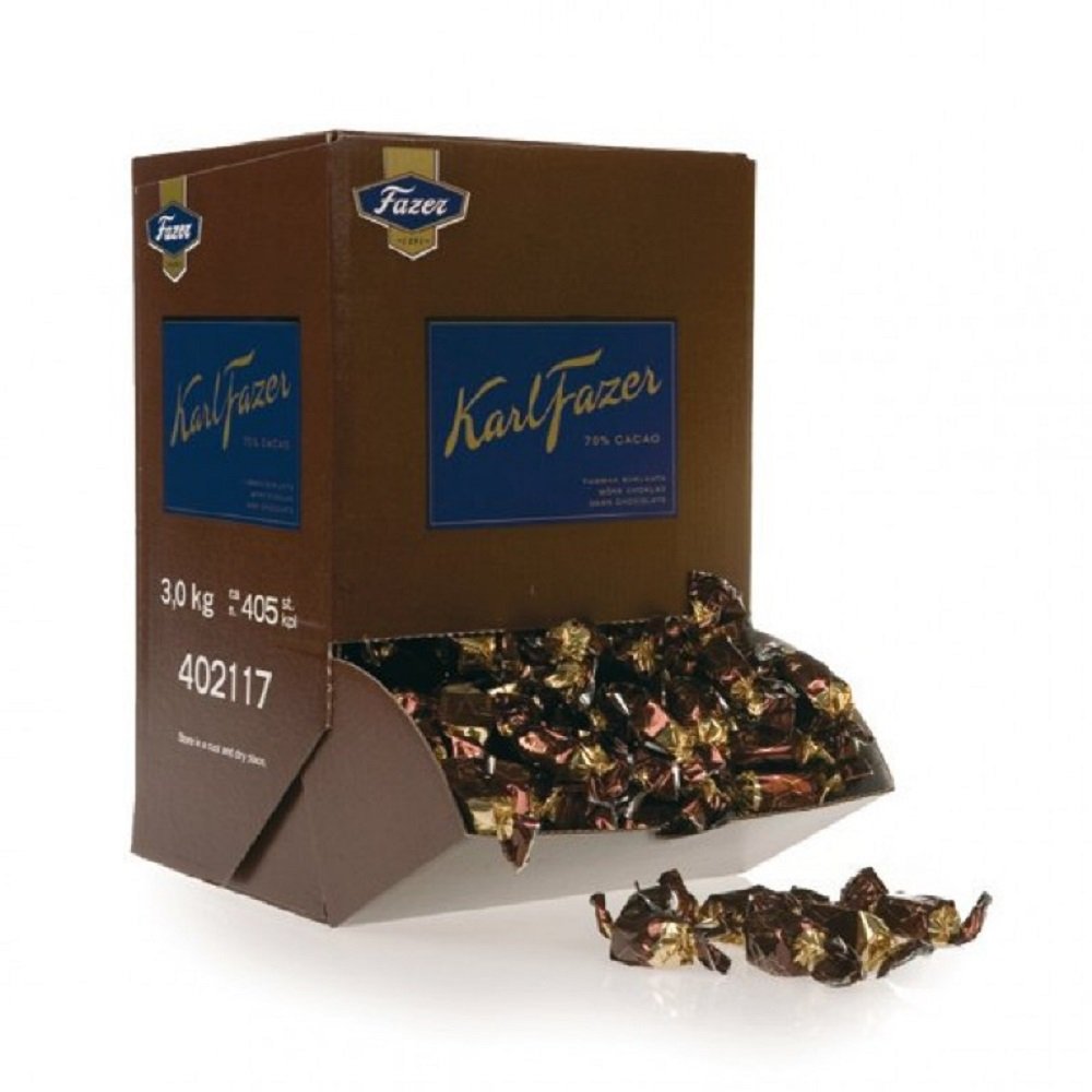 Premium Karl Fazer Dark Chocolate 70% Cocoa - Rich Belgian Chocolate Bars, Gourmet Pralines & Luxury Candy Gift Box (3.0kg) - Perfect for Gifting, Parties & Dessert Platters