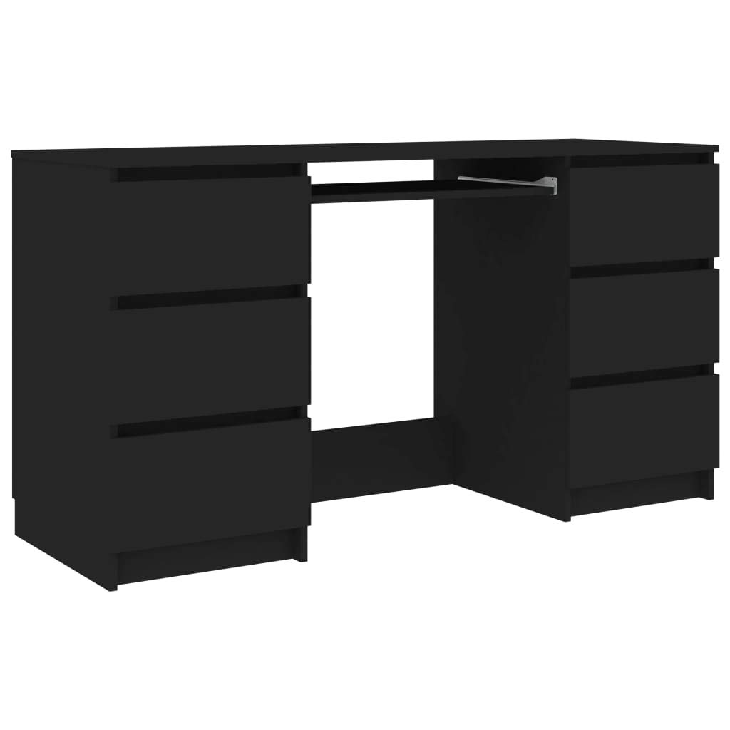 Minimalist Small Desk with Storage - 55.1