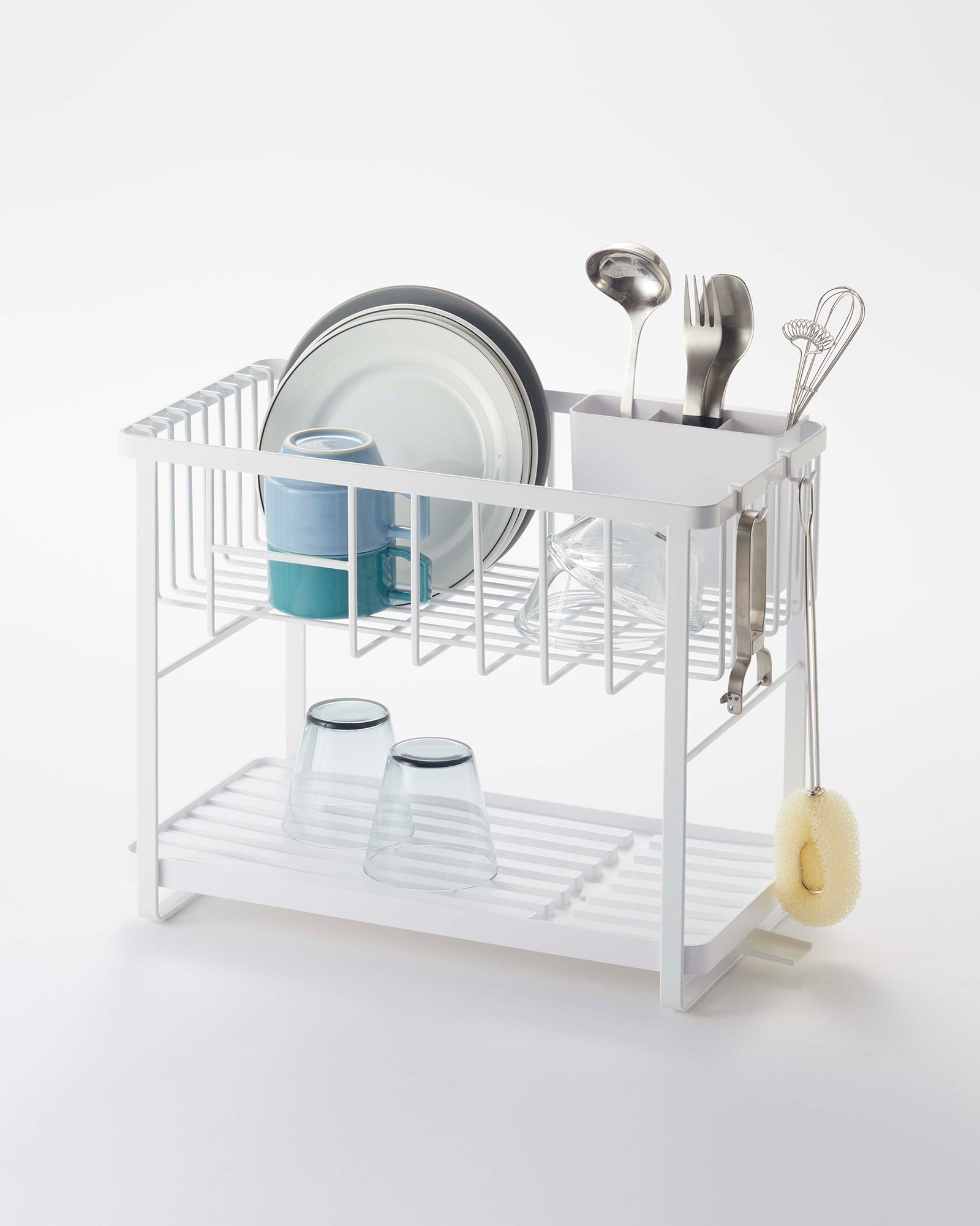 2-Tier Stainless Steel Dish Drying Rack - Space-Saving Kitchen Organizer for Countertop, Sink, or Cabinet Storage - Perfect for Small Apartments & Dishwashers