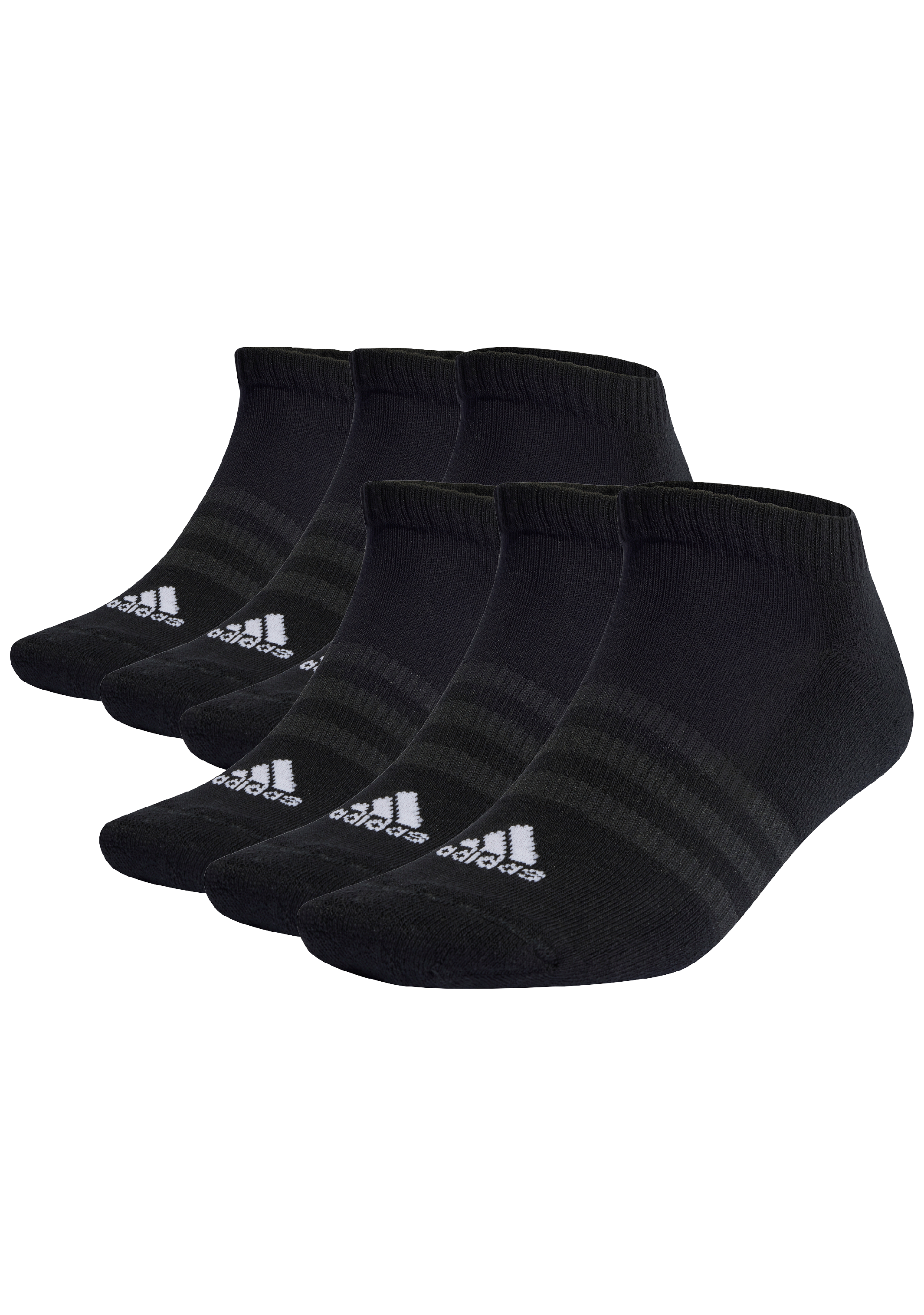 Adidas 6-Pack Performance Padded Ankle Socks for Running, Gym & Sports - Cushioned Arch Support & Breathable Comfort
