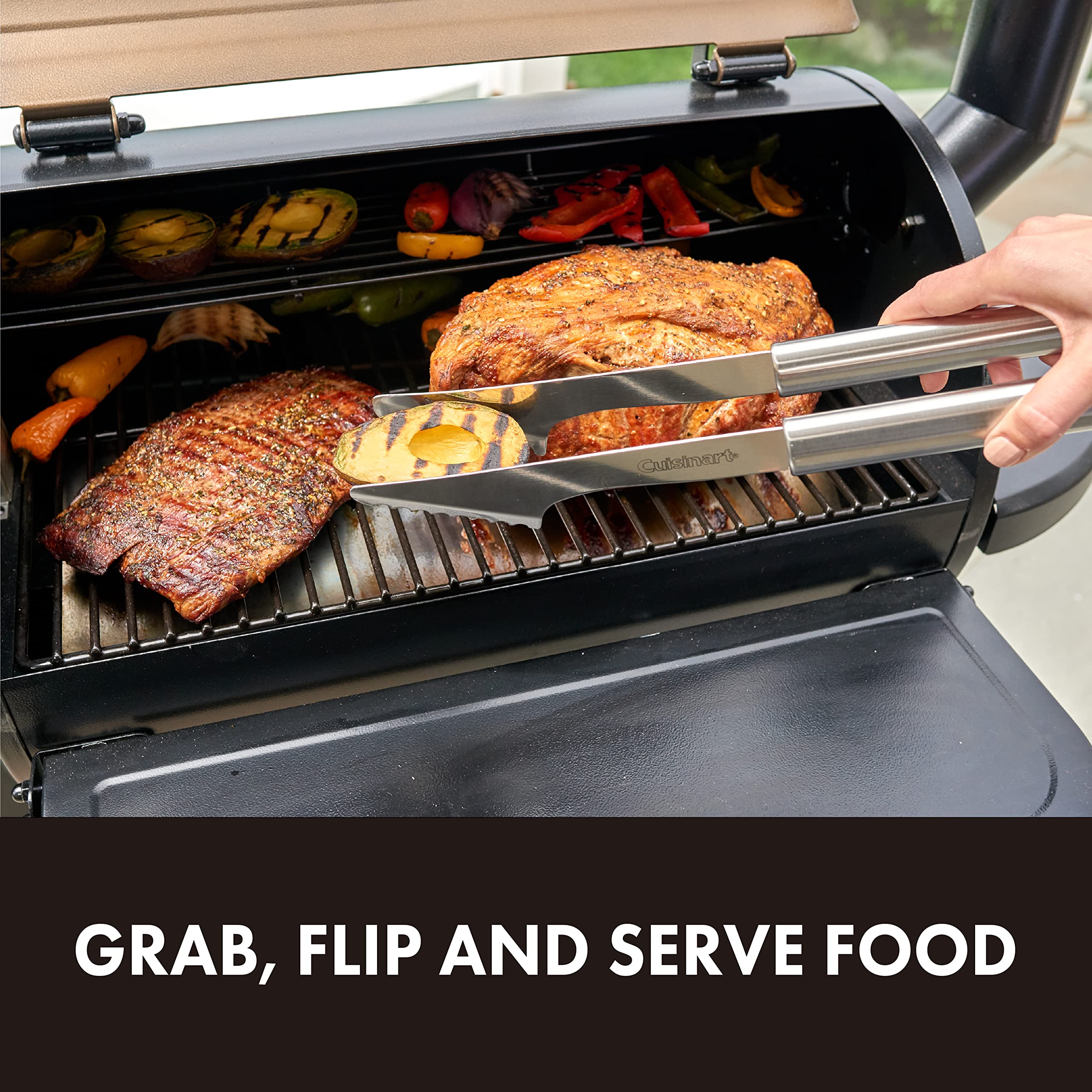 Cuisinart CGS-5014 Deluxe 14-Piece Stainless Steel BBQ Grill Tool Set - Perfect for Outdoor Grilling, Backyard Cookouts & Camping Trips