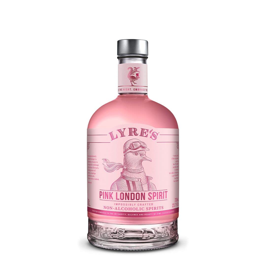Lyre's Non-Alcoholic Pink London Cosmopolitan Cocktail Set (Pack of 2) - Pink Gin & Triple Sec Style Alcohol-Free Spirits | 23.7 Fl Oz Each | Perfect for Mocktails, Sober Parties & Mindful Drinking