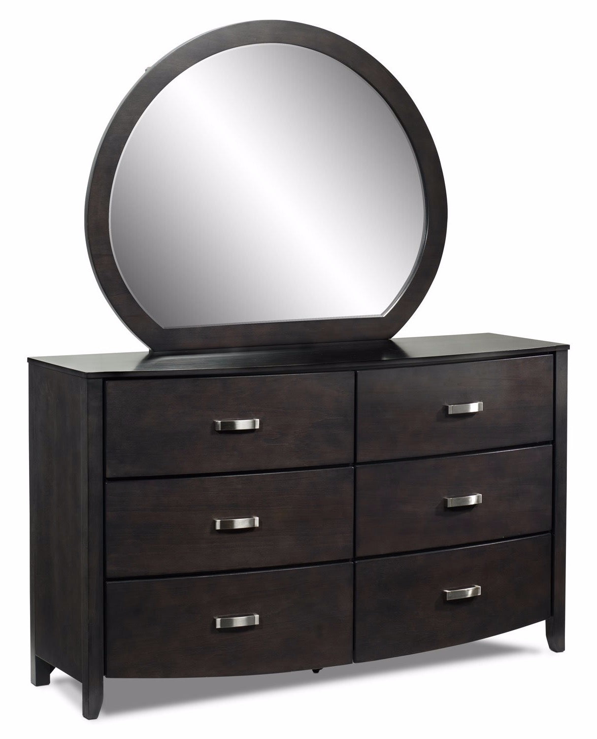 6-Drawer Dresser for Bedroom - Modern Charcoal Finish, Sturdy Wooden Storage Cabinet for Clothes & Accessories | Perfect for Master Bedroom, Guest Room, or Dorm Organization