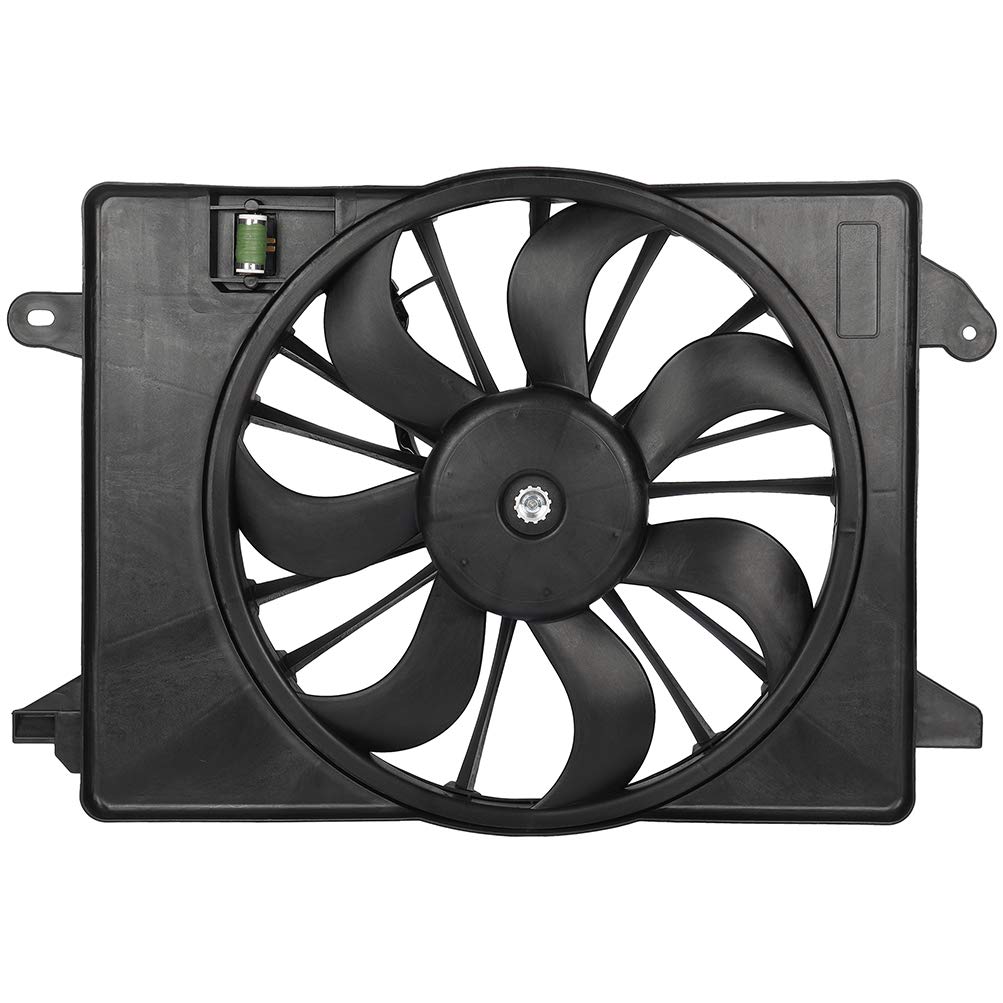 SCITOO Radiator Cooling Fan Replacement for Chrysler 300 Dodge Challenger Charger 2009-2017 - Compatible with 622550 674-01031 68050129AA - Perfect for Engine Overheating Prevention & Summer Driving