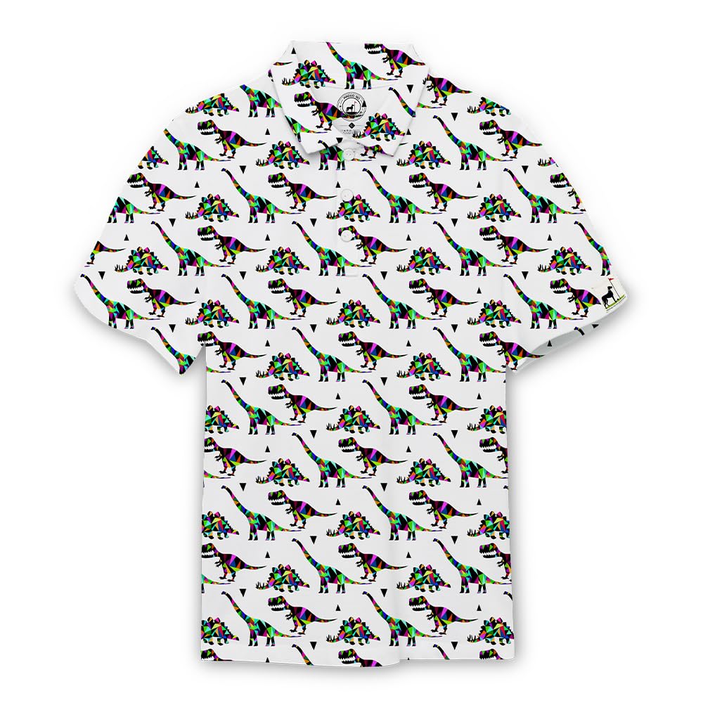 90 Unique Moisture-Wicking Golf Shirts for Men - Breathable Polo with Fun Reptar Design | Perfect for Golf Courses, Casual Wear & Outdoor Activities