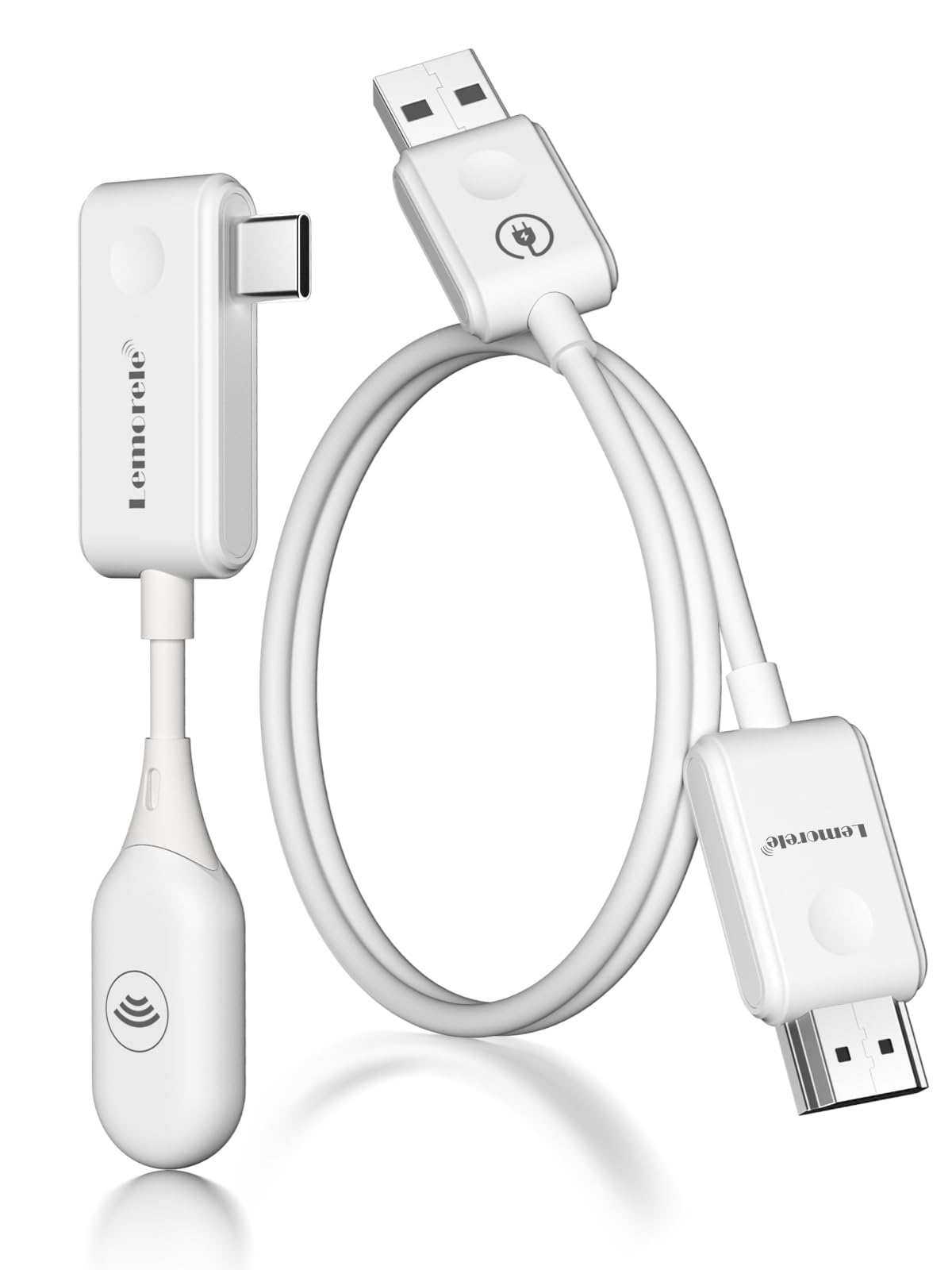 Lemorele 5G USB-C to HDMI Wireless Transmitter & Receiver - 30m Wireless HDMI Extender for Streaming Video/Audio from MacBook/Laptop to Projector/HDTV | Perfect for Home Theater, Office Presentations & Gaming Setups