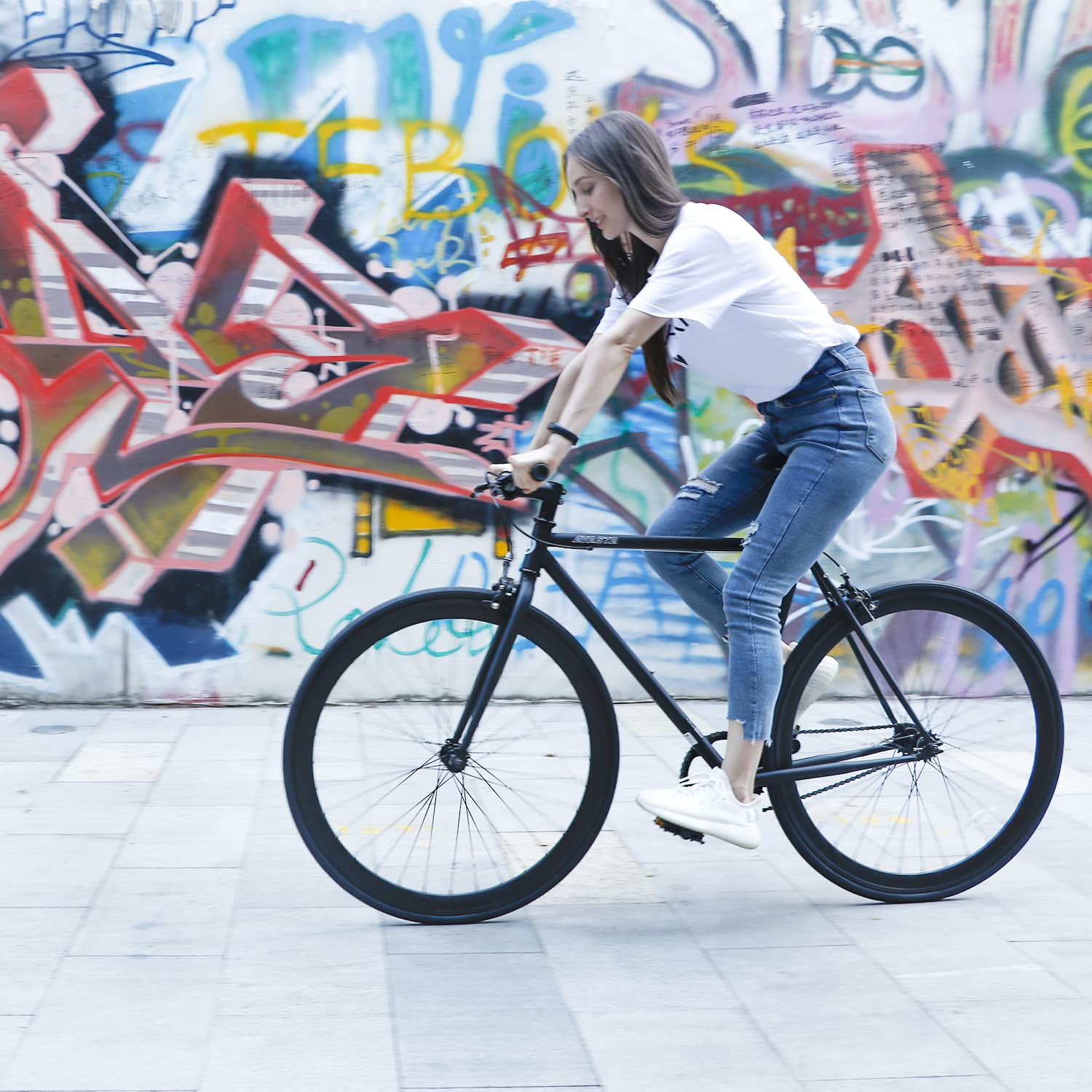 AVASTA Single-Speed Fixie Bike - Urban Commuter Fixed Gear Bicycle with Flip Flop Hub | Multiple Color Options | Perfect for City Riding, Campus Commuting & Fitness Cycling