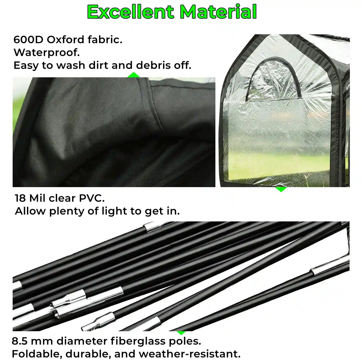 98 x 49 x 53 Inch Small Greenhouse for Plants & Gardening - Perfect for Backyards, Balconies & Indoor Herb Growing