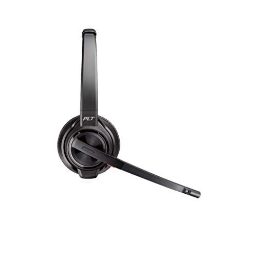 Plantronics SAVI 8200 Series W8220-M Wireless DECT Headset with HL10 Straight Plug Lifter - Certified for Skype for Business & Microsoft Teams | Noise-Canceling Office Headset for Professionals, Call Centers & Remote Work