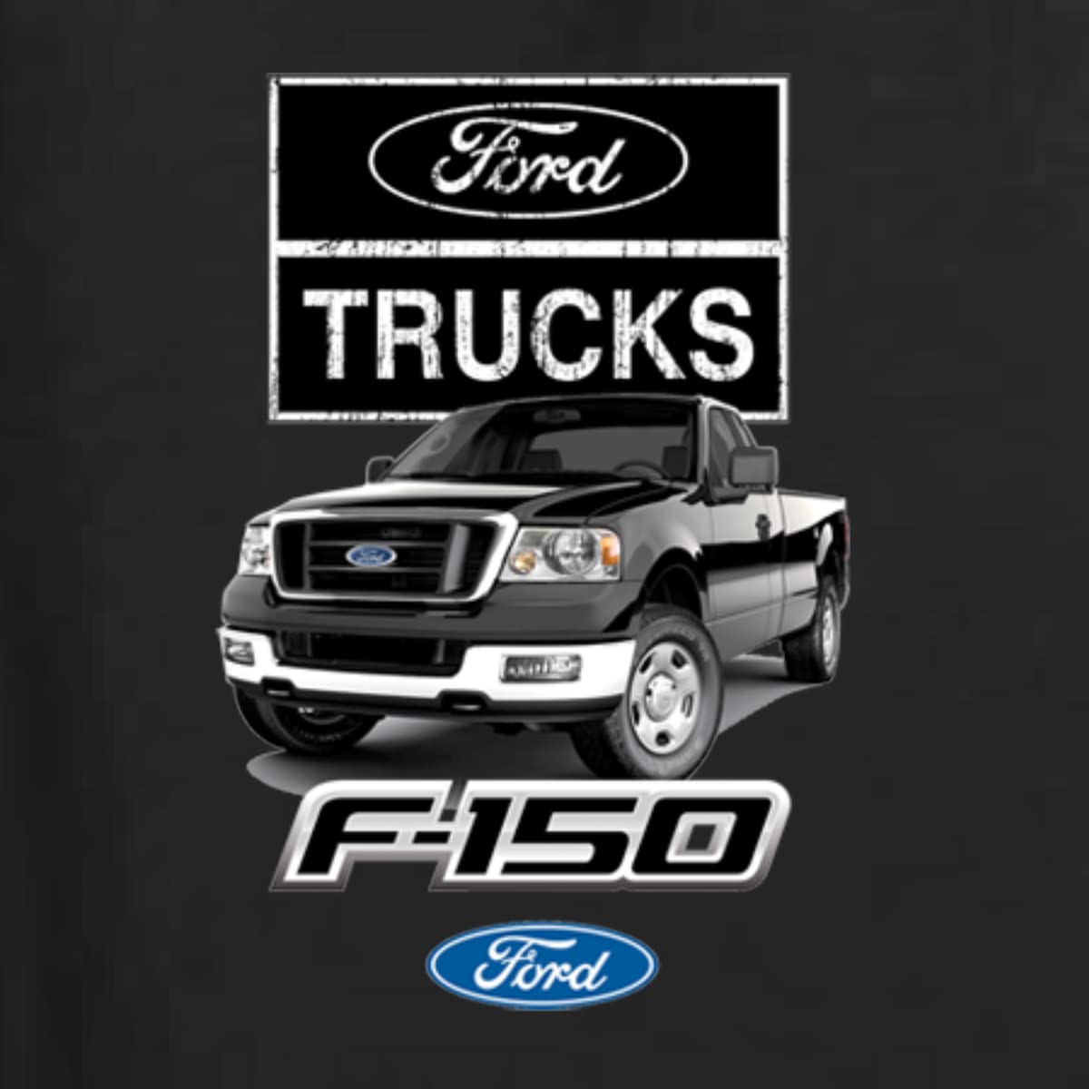 Vintage Ford Trucks Graphic T-Shirt for Men - Legendary Built Tough Design - Casual Wear & Car Enthusiast Gift