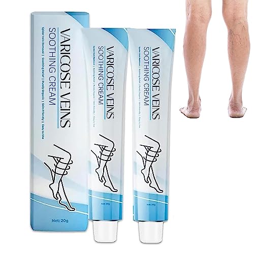 Raura Varicose Veins Treatment Cream - Fast Relief for Spider & Swollen Veins - Doctor Recommended Leg Circulation Support (2 Pack) - Perfect for Office Workers, Pregnant Women & Long Standing Professionals