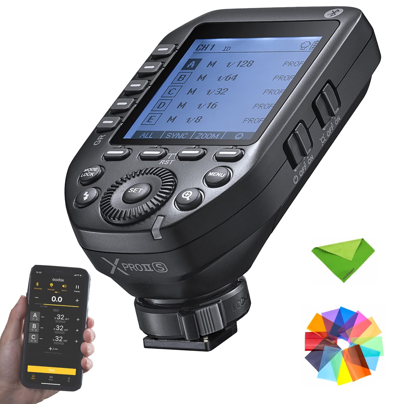 Godox XProII-S Wireless Flash Trigger for Sony Cameras - TTL & HSS Compatible, 2.4G Bluetooth Transmitter with Large LCD Screen (Upgraded from XPro) - Perfect for Wedding, Portrait & Studio Photography