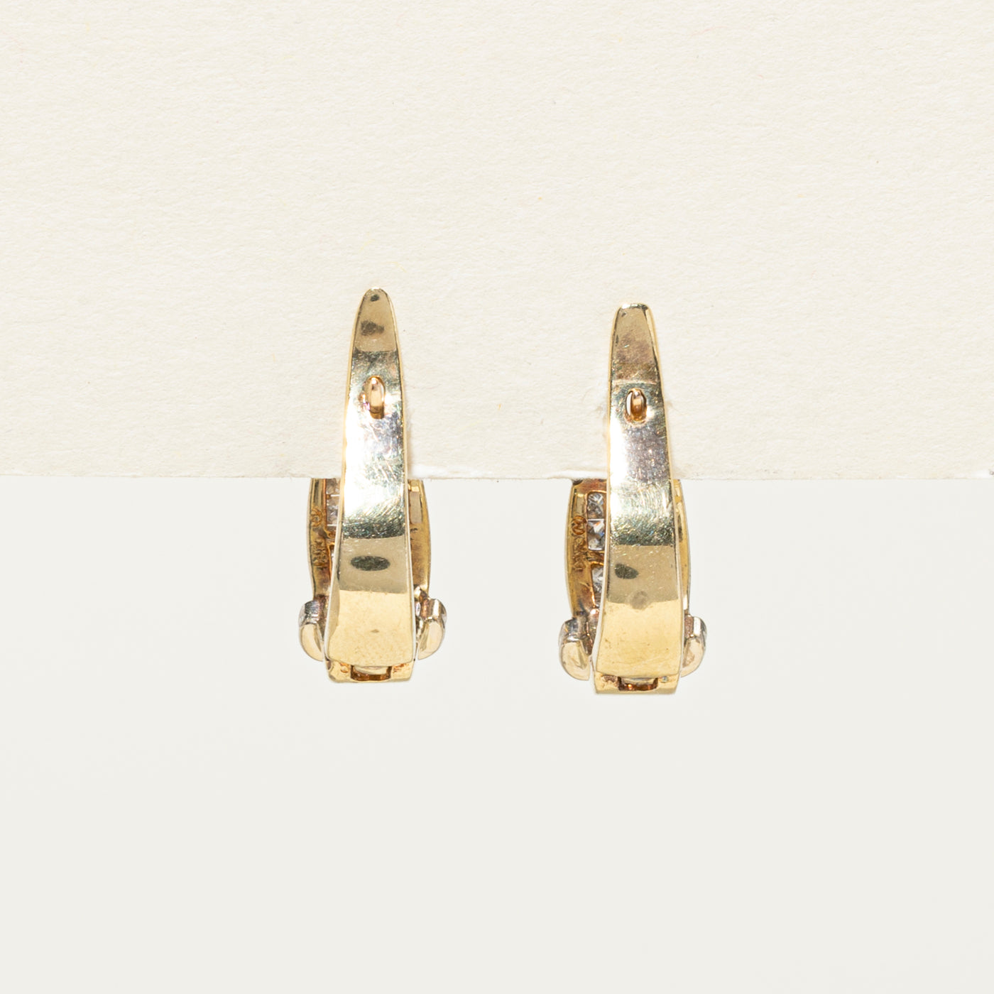 14K Gold Invisible Set Diamond Huggie Hoop Earrings - 0.45 Carat Total Weight | Perfect for Everyday Wear, Gift Giving & Special Occasions