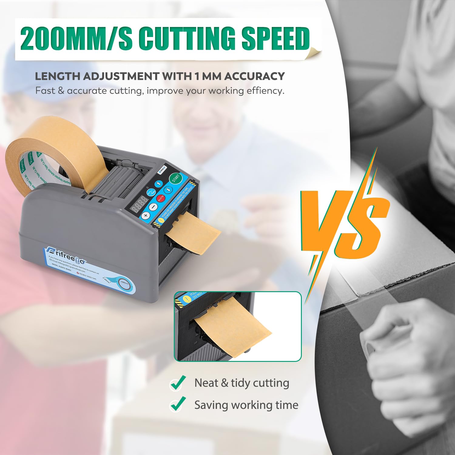 Electric Tape Dispenser & Cutter - Automatic/Manual Mode, 39