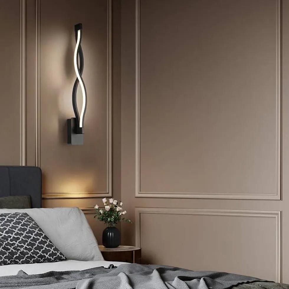 Modern LED Wave Styling Wall Lights - Sleek & Energy-Efficient Home Decor for Living Room, Bedroom, or Hallway