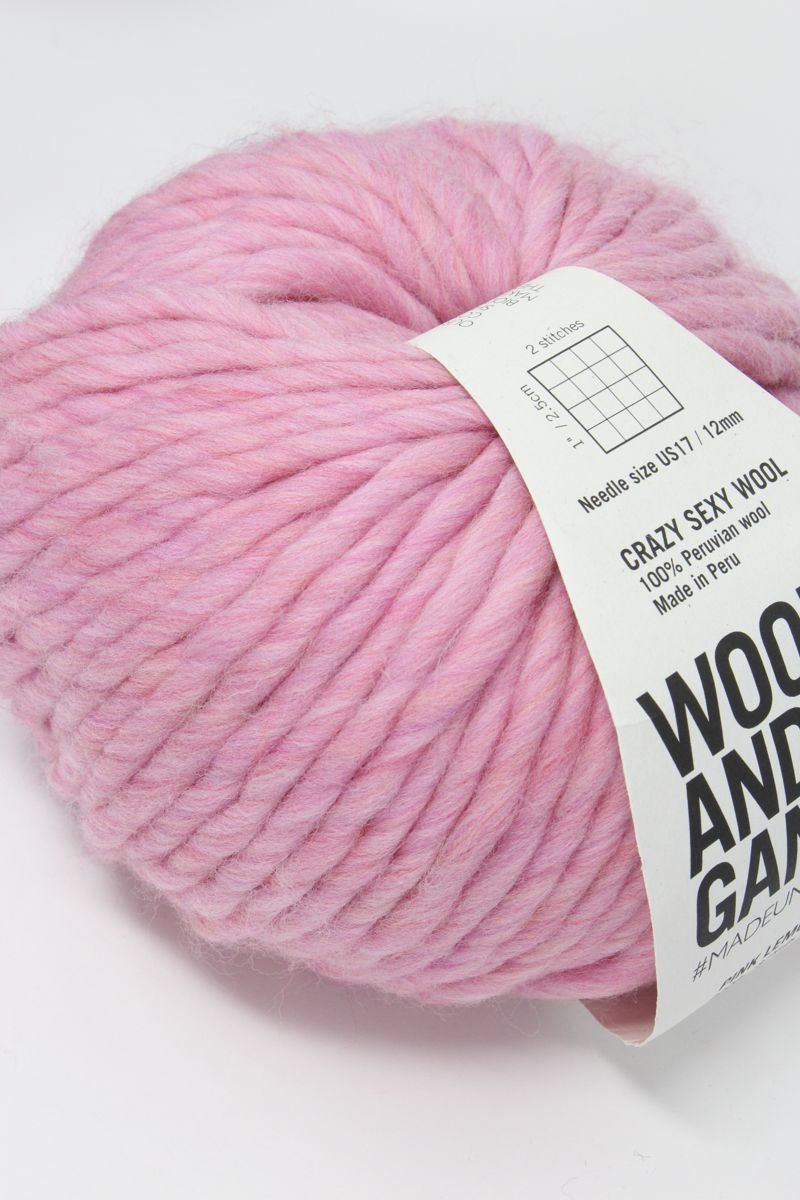 Crazy Sexy Wool Yarn - Pink Lemonade Color for Knitting, Crochet & DIY Crafts - Perfect for Scarves, Hats & Home Decor