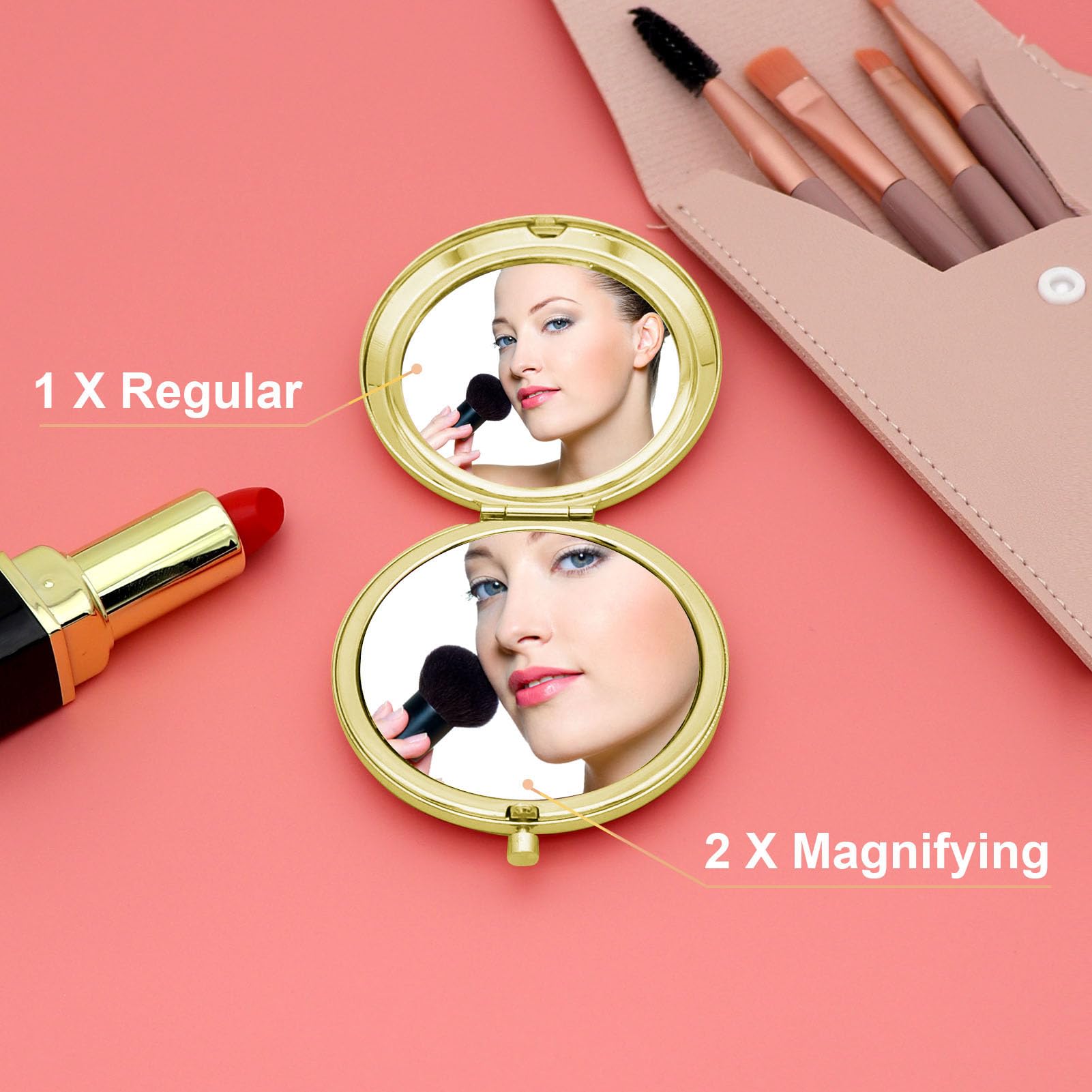 Inspirational Christian Makeup Mirror with Bible Verse - Religious Gifts for Women, Mom, Friend, Sister & Aunt - Compact Travel Mirror for Daily Encouragement & Scripture Reflection - Perfect for Church, Home & On-the-Go Use