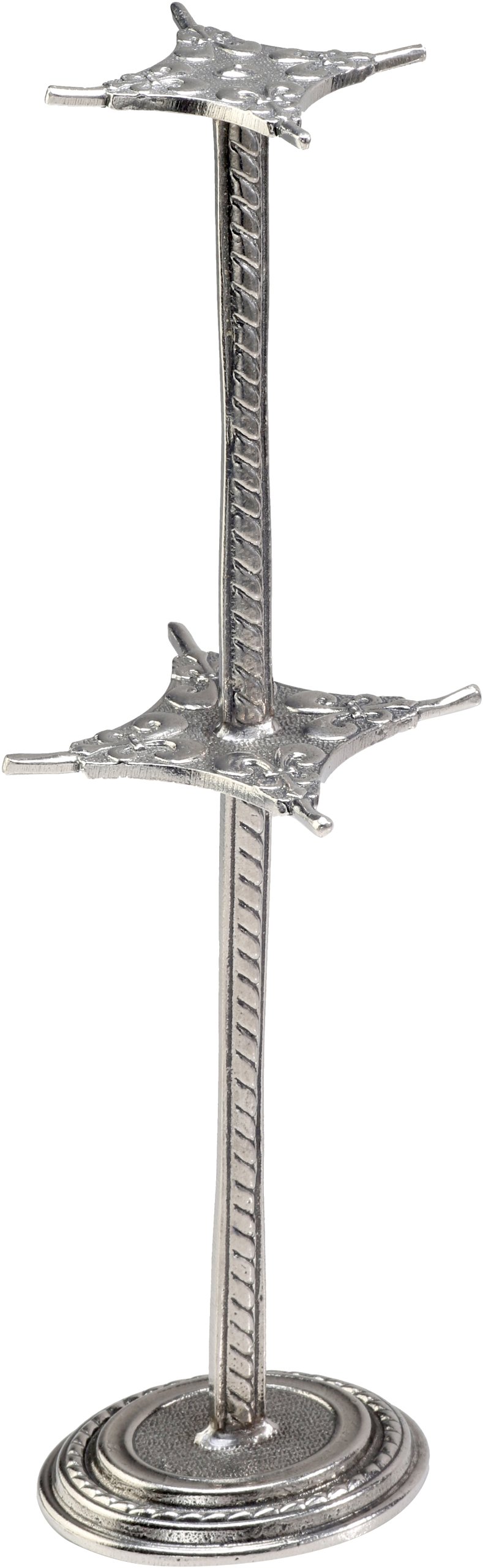 Crosby & Taylor Fleur de Lys Pewter Super Post for Measuring Cups and Spoons | Elegant Kitchen Organizer for Baking & Cooking Essentials