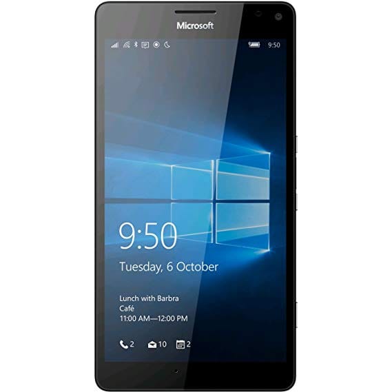 Microsoft Lumia 950 Unlocked Smartphone - 32GB Storage, Black (GSM Compatible) - Perfect for Business Professionals & International Travelers