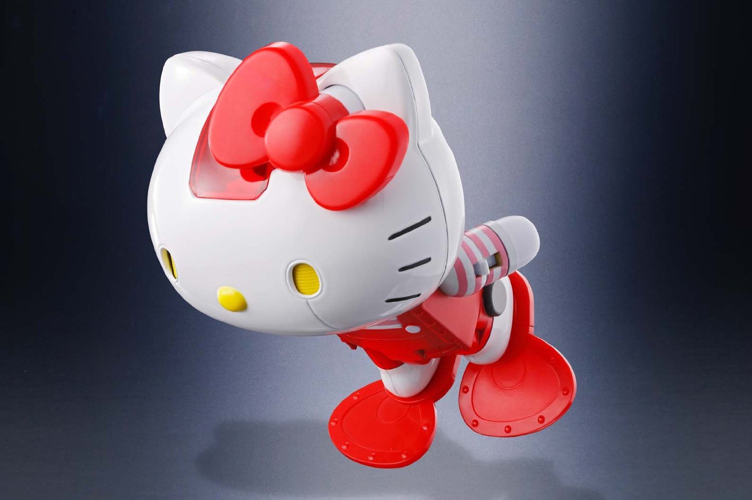 Chogokin Hello Kitty Red Stripe Version Collectible Action Figure - Perfect for Anime Fans, Kawaii Decor & Gift Giving