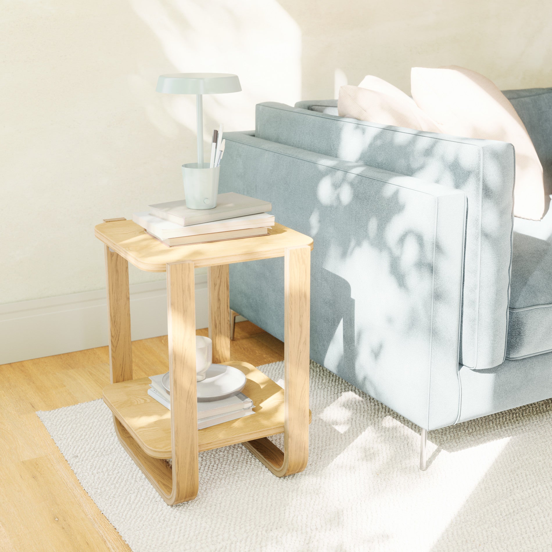 Bellwood Side Table - Modern Nightstand with Storage Shelf for Bedroom, Living Room & Office - Stylish End Table for Small Spaces