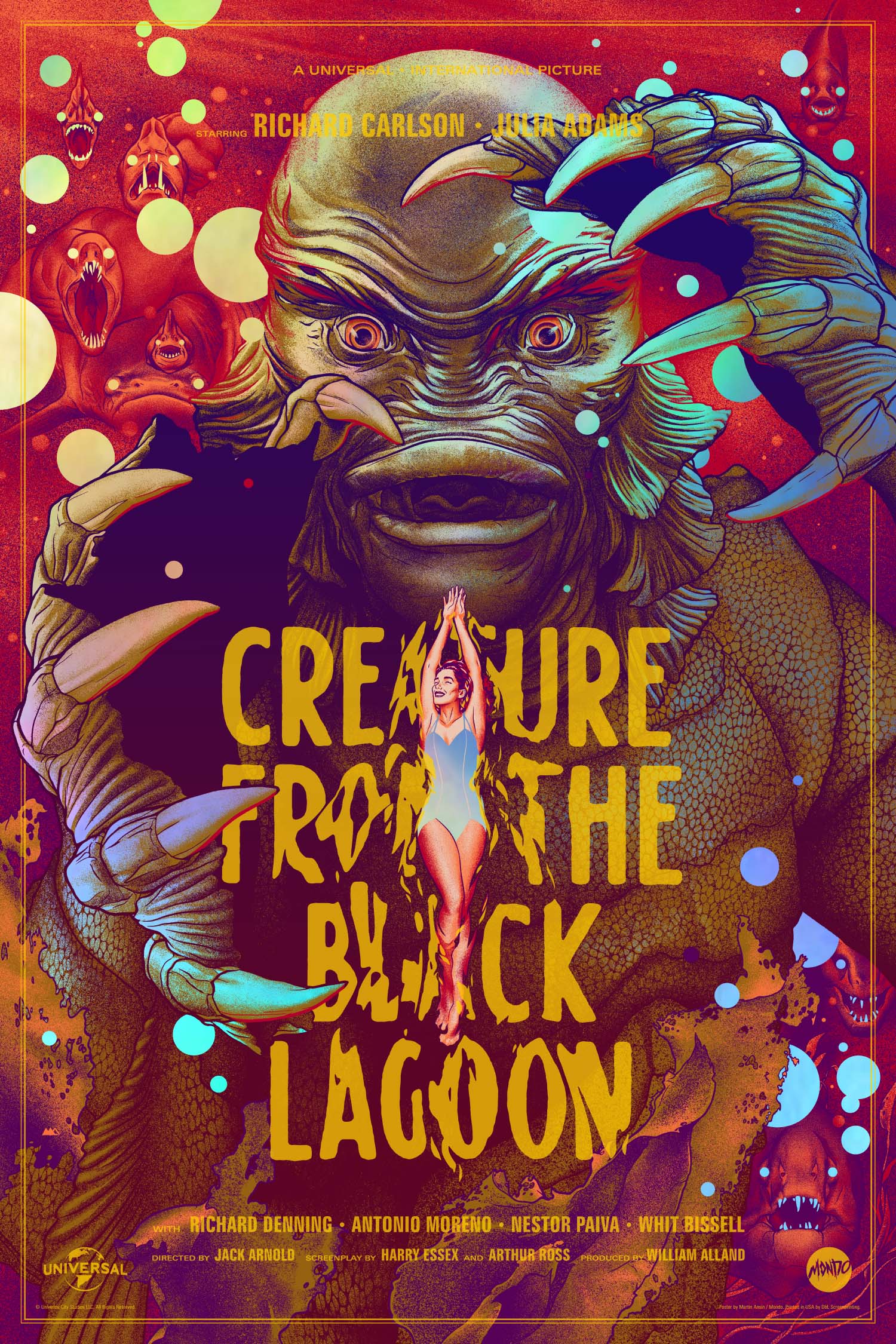 Creature from the Black Lagoon Holofoil Movie Poster - Vintage Horror Film Wall Art - Perfect for Home Theater, Man Cave & Horror Fan Collections