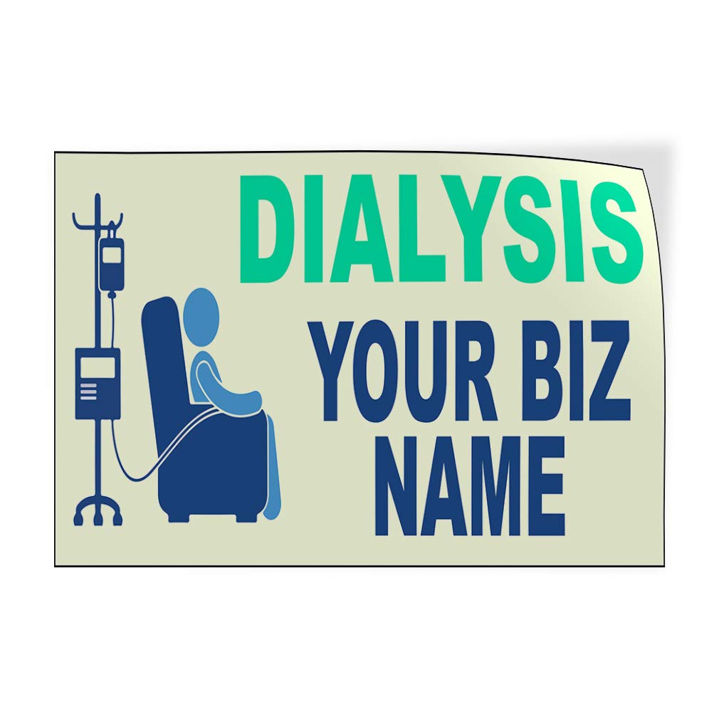 Custom Vinyl Door Decals & Stickers - Multiple Sizes (48x32 Inches, Set of 2) for Dialysis Centers, Healthcare Businesses, Outdoor Use, Luggage & Car Bumpers - Durable White Decorative Stickers | Perfect for Medical Offices, Vehicle Branding & Personalization