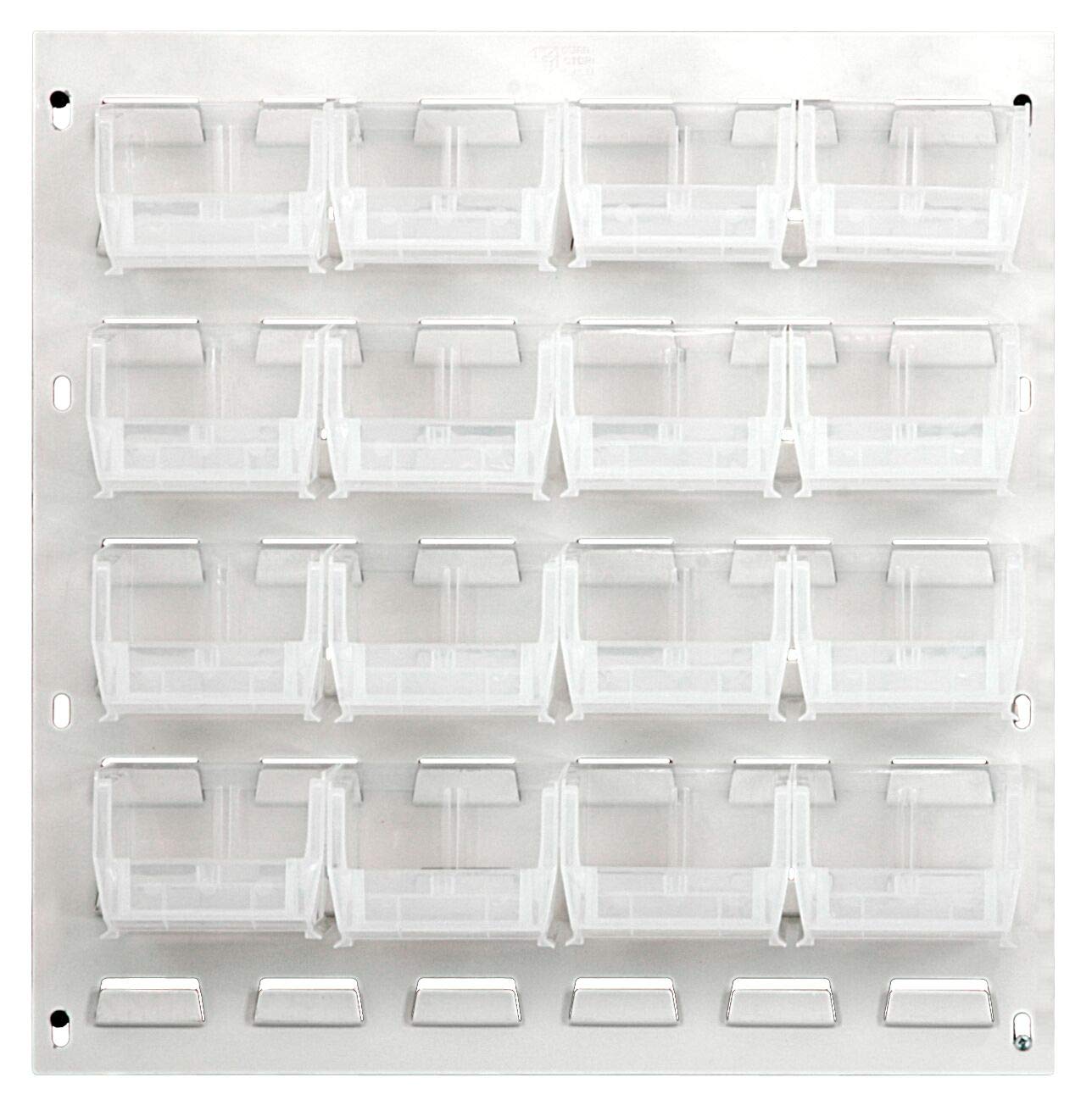 Quantum Storage Systems QLP-1819HC-220-16CL Oyster White Louvered Panels with Clear Bins - 18