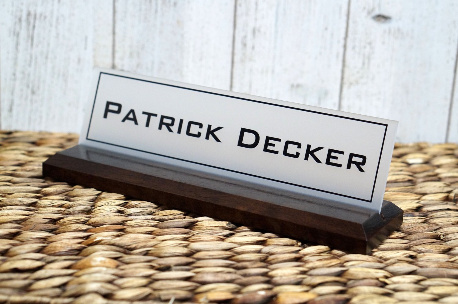 Custom Engraved Desk Name Plate - 10 x 2.5 Inches Office Name Sign for Professional Workspace, Reception & Home Office Decor