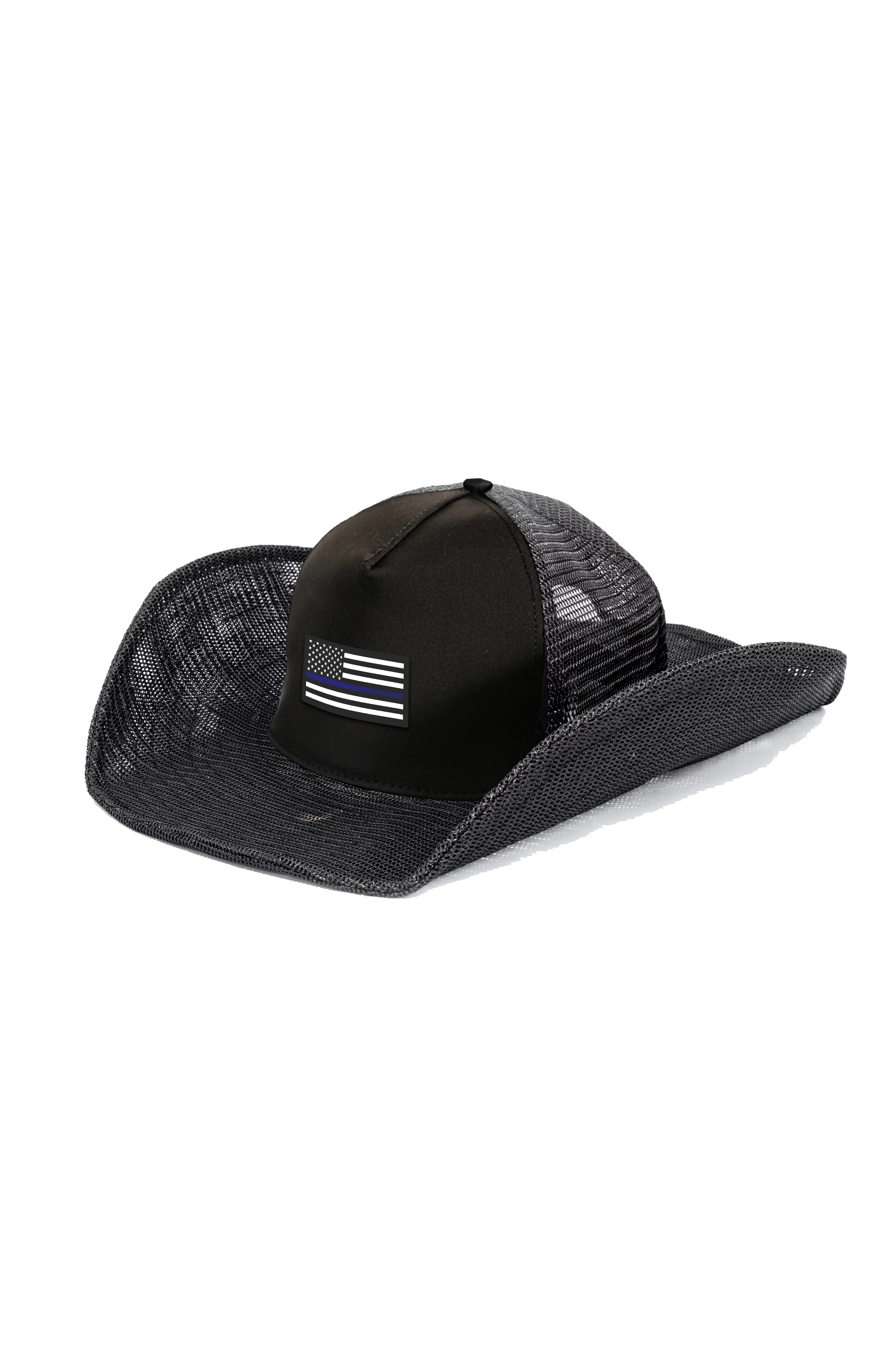 Thin Blue Line USA Flag Cowboy Snapback Hat - 5 Panel Adjustable Baseball Cap for Patriotic & Law Enforcement Support - Perfect for Outdoor, Rodeo & Casual Wear