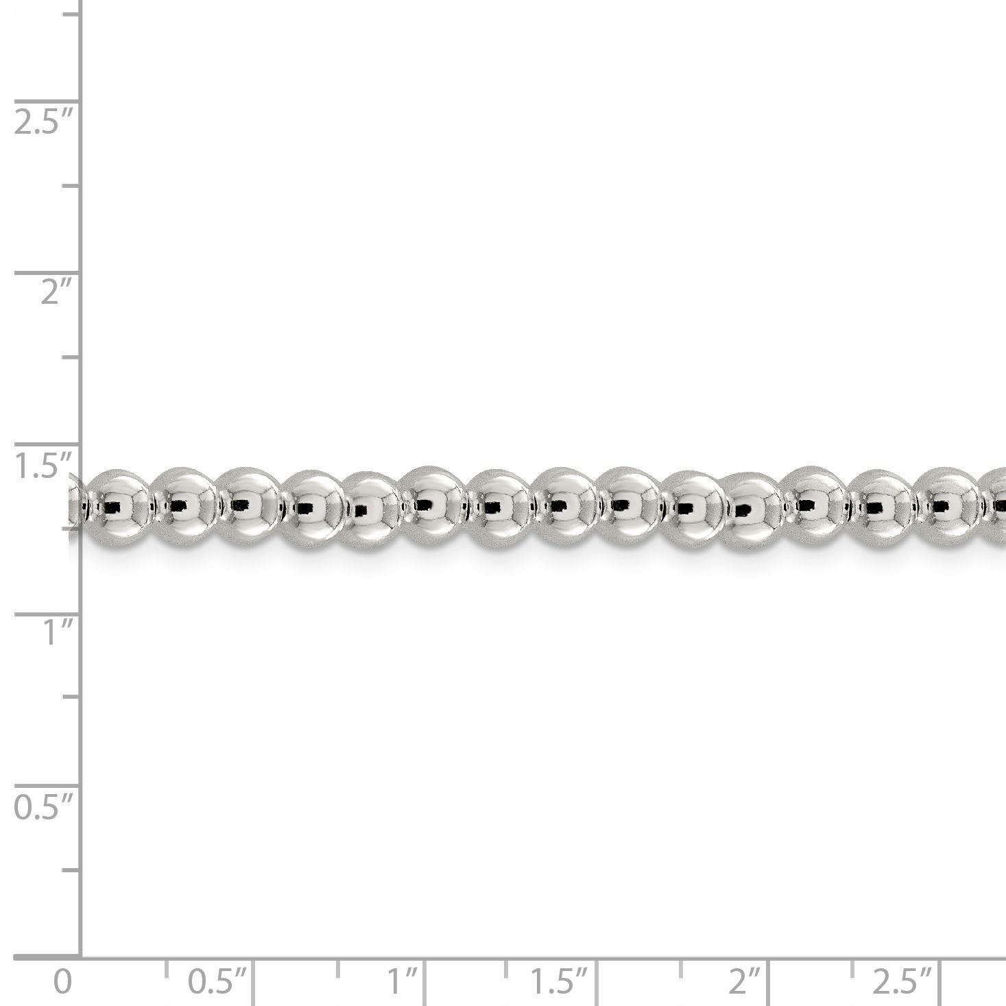 6.1mm Sterling Silver Beads on Box Chain Necklace - Elegant Jewelry for Women, Perfect for Daily Wear, Parties & Gifts