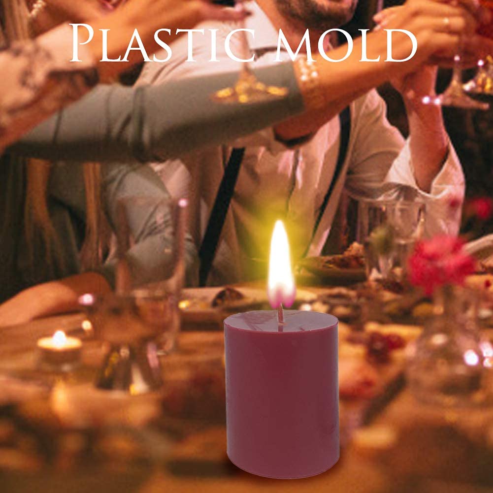 Premium Plastic Candle Molds for DIY Candle Making - Reusable Cylinder & Pillar Candle Molds for Wedding, Dinner, Home Decor & Gift Making (1 Piece) - Perfect for Handmade Soy Wax, Beeswax & Paraffin Candles