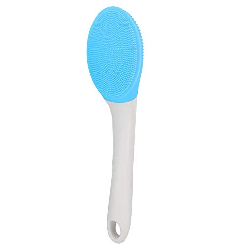 Adjustable Electric Shower Back Brush - Long Handle Waterproof Body Scrubber for Deep Cleansing & Exfoliation | Rechargeable Bath Brush with Ergonomic Design for Back, Feet & Hard-to-Reach Areas | Perfect for Home Spa, Bathroom & Shower Use (Blue)