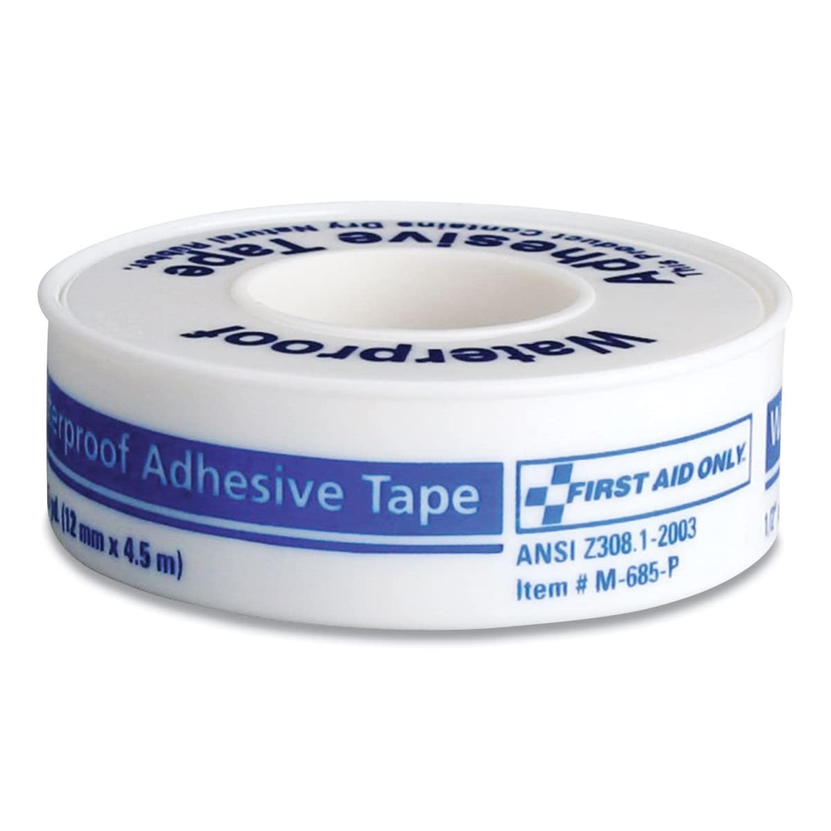 First Aid Only Waterproof Adhesive Tape with Plastic Spool - Ideal for Wound Care, Sports Injuries & Outdoor Activities
